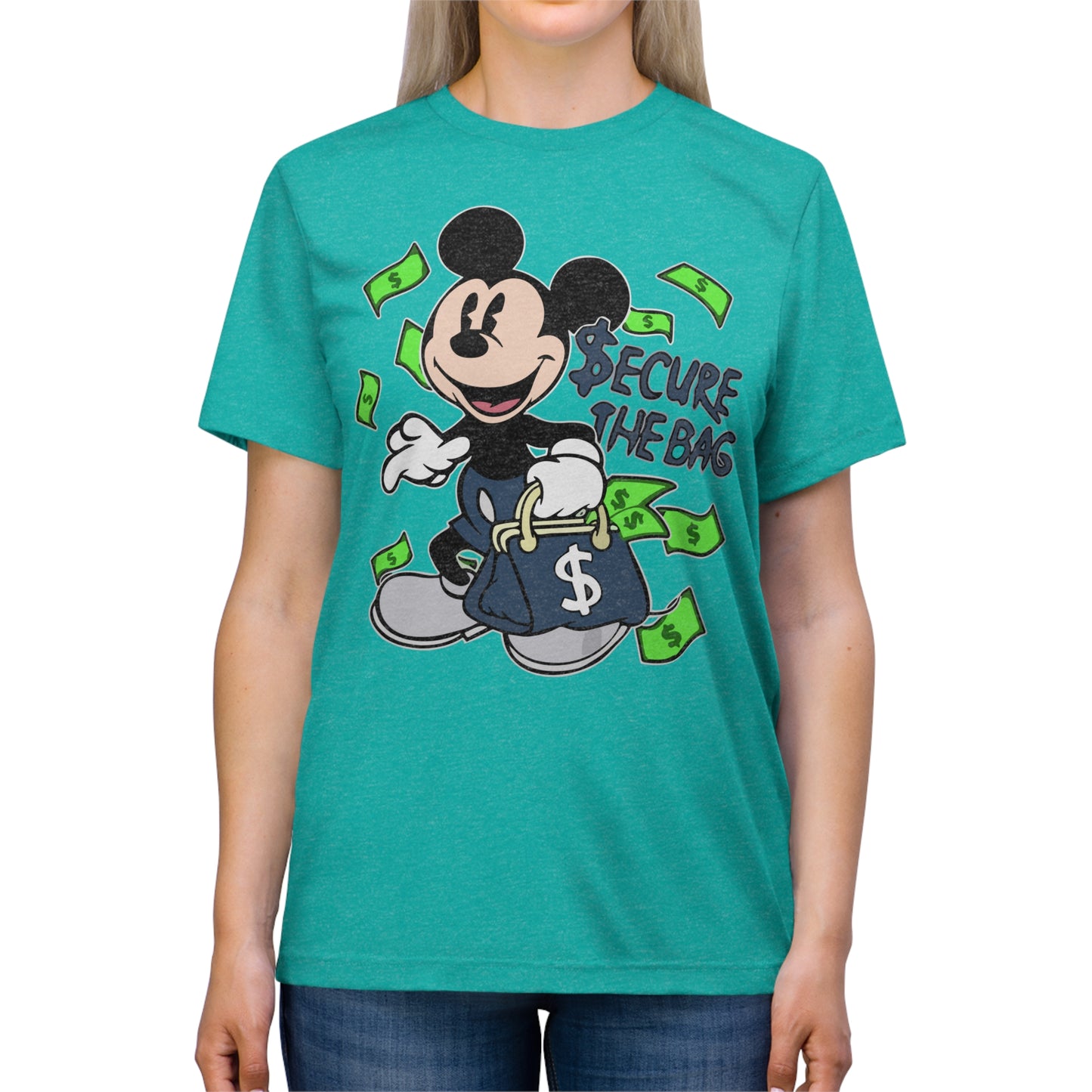 Disney Mickey Mouse 'Secure The Bag' Unisex Triblend Tee