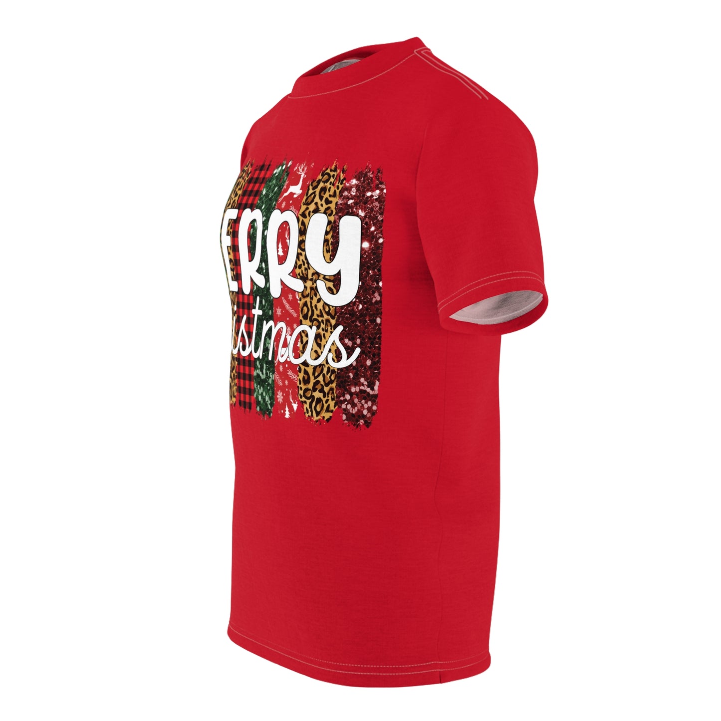 Merry Christmas Unisex Cut & Sew Tee - Festive Holiday Shirt