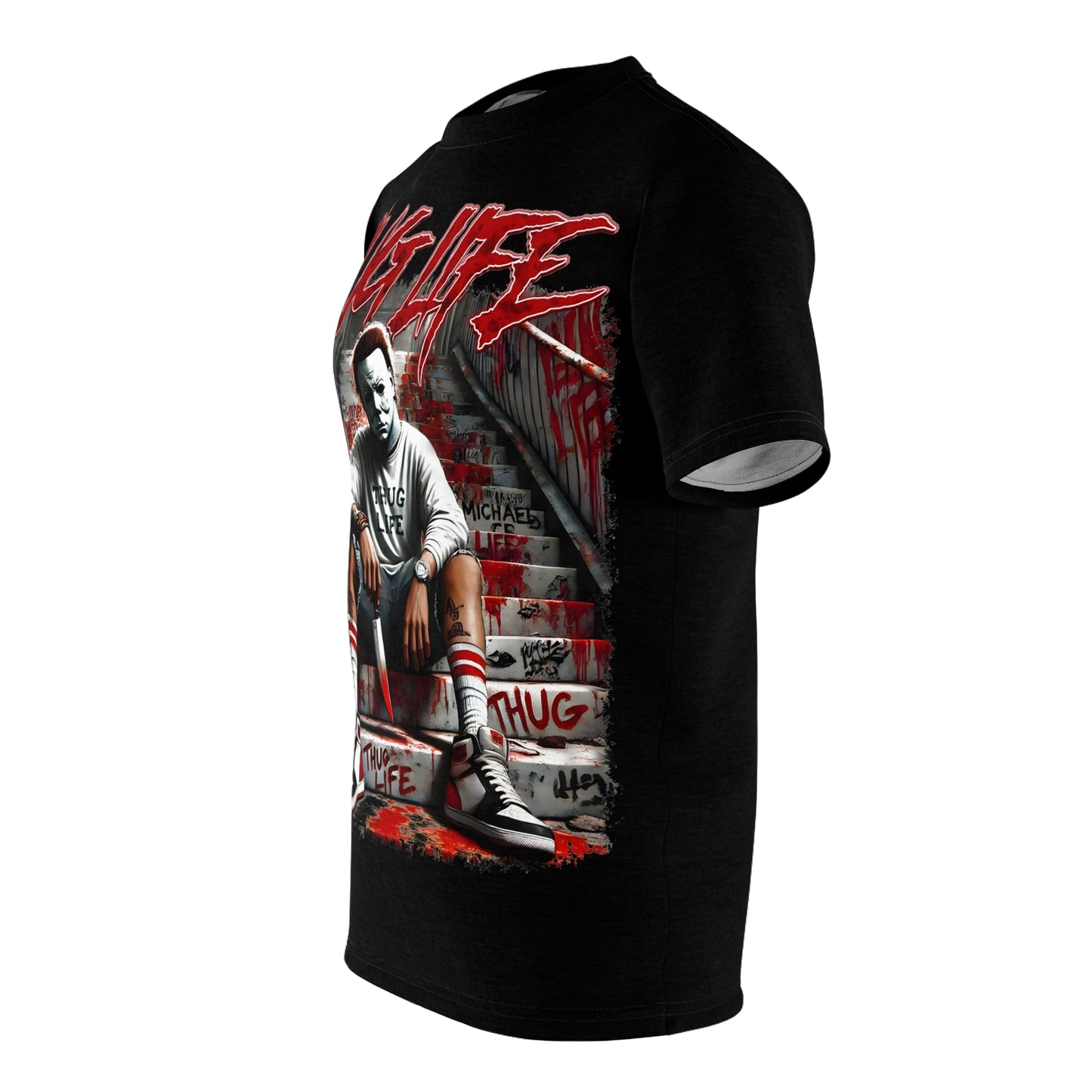 Thug Life Unisex Cut & Sew Tee - Streetwear Graphic Tee for Casual Vibes