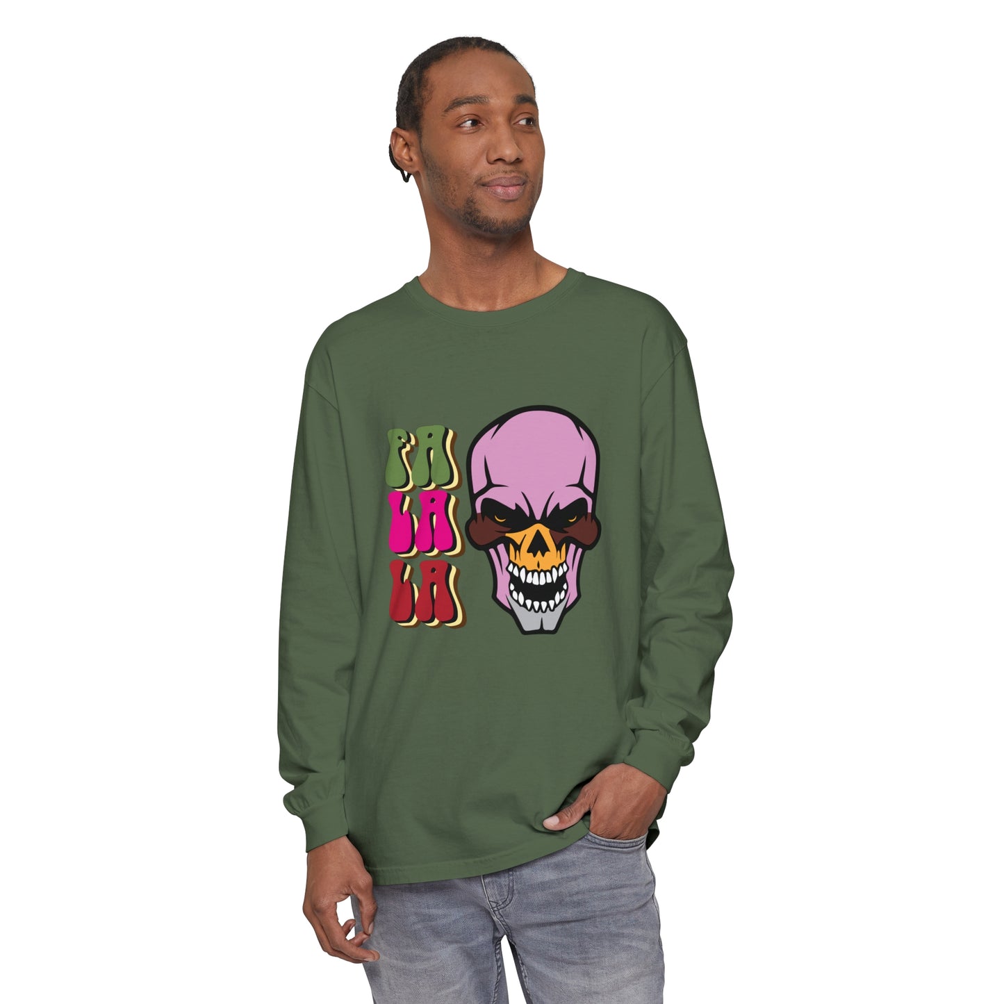 Skull Graphic Long Sleeve T-Shirt for Christmas