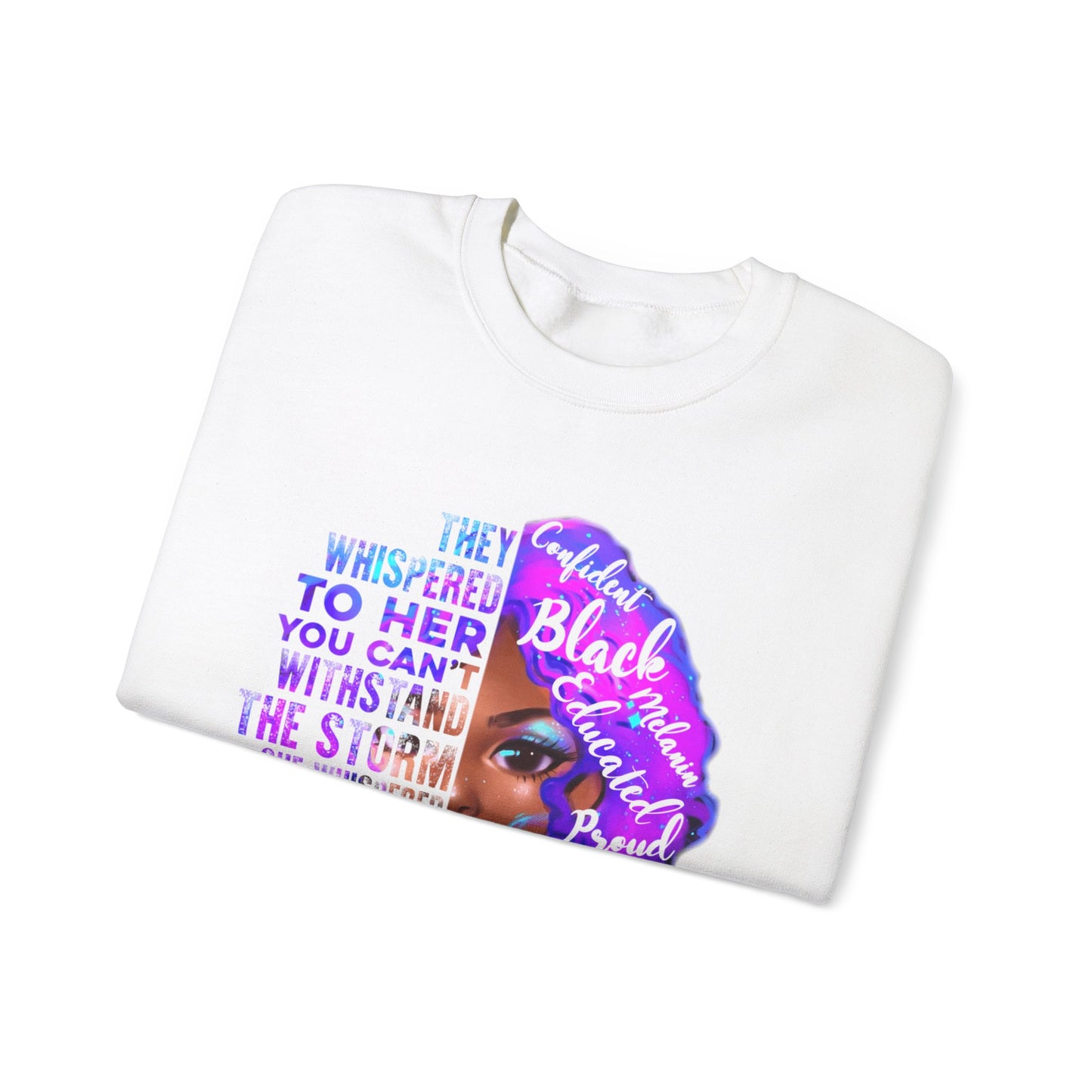 Black Educated Heavy Crew Sweatshirt