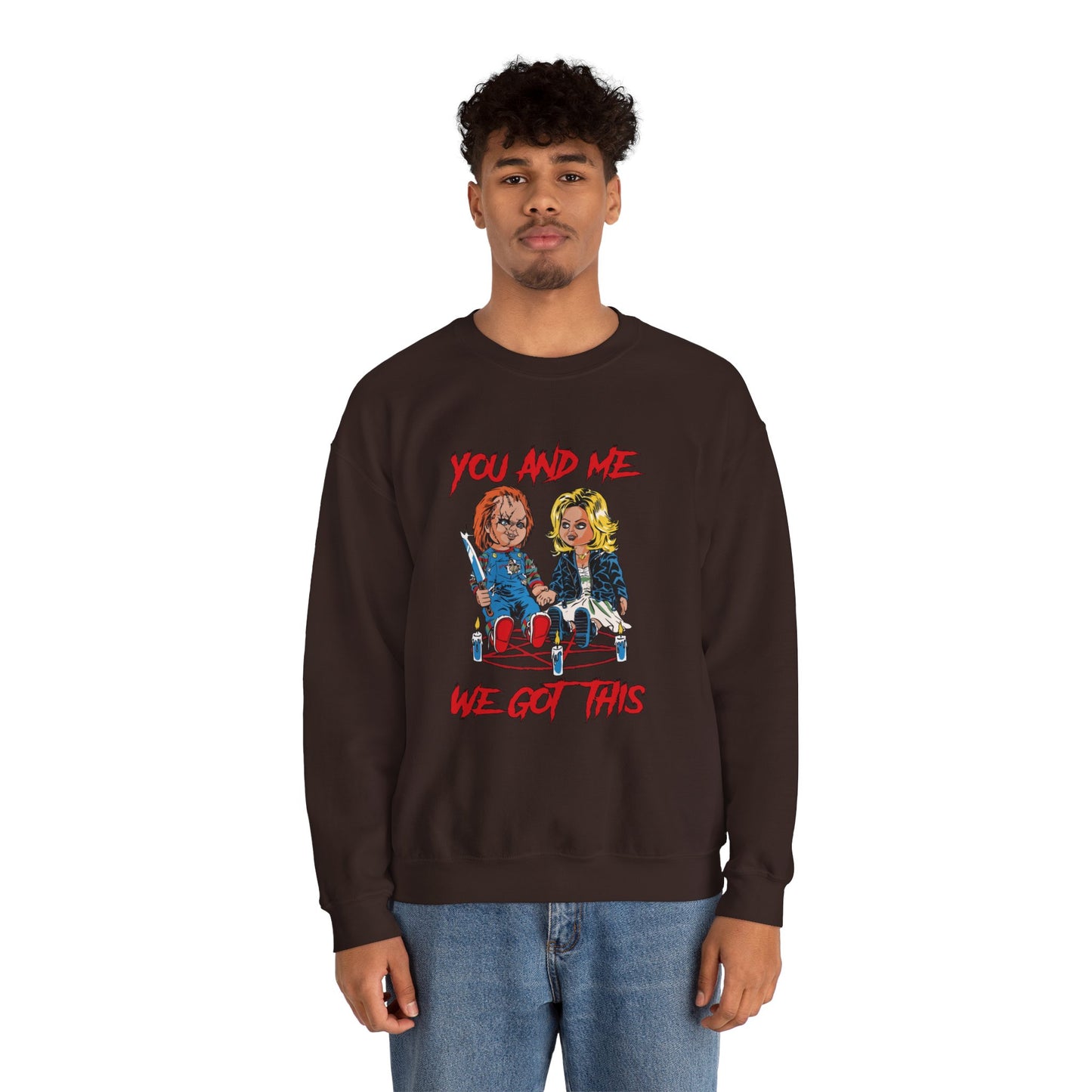Chucky and bride Halloween Sweatshirt