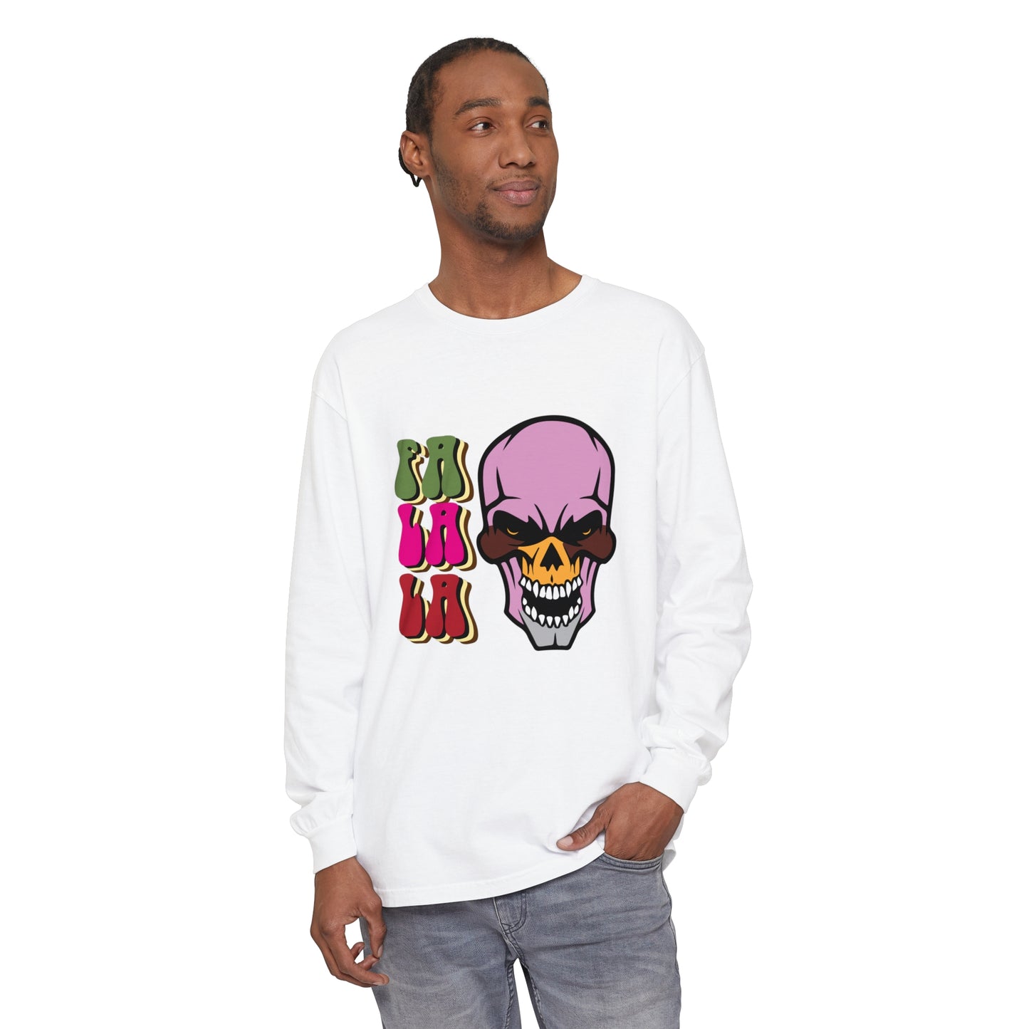 Skull Graphic Long Sleeve T-Shirt for Christmas