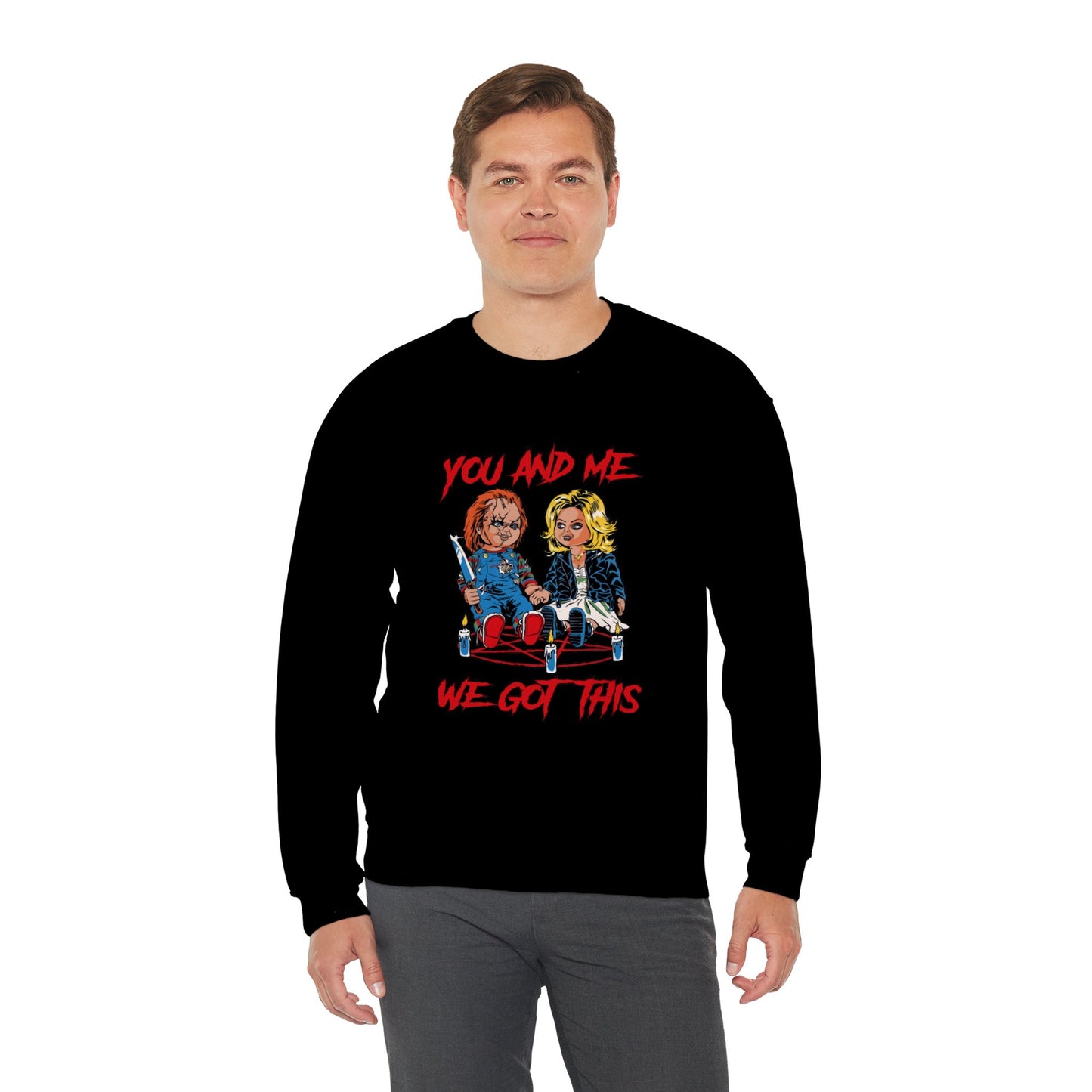 Chucky and bride Halloween Sweatshirt
