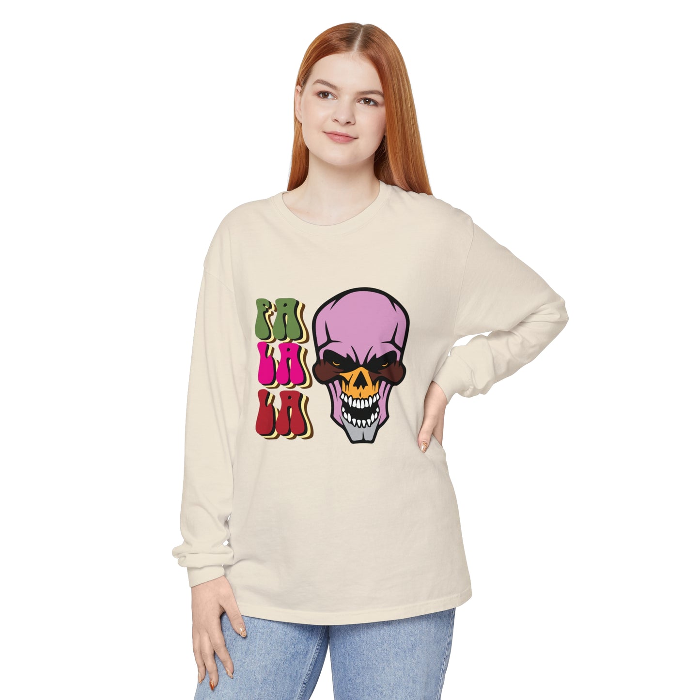 Skull Graphic Long Sleeve T-Shirt for Christmas