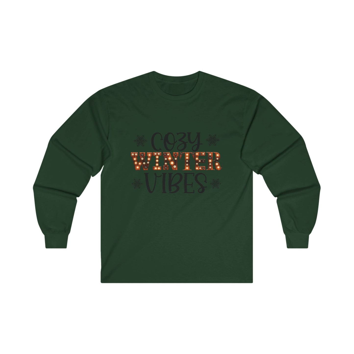 Cozy Winter Vibes Christmas Long Sleeve Tee