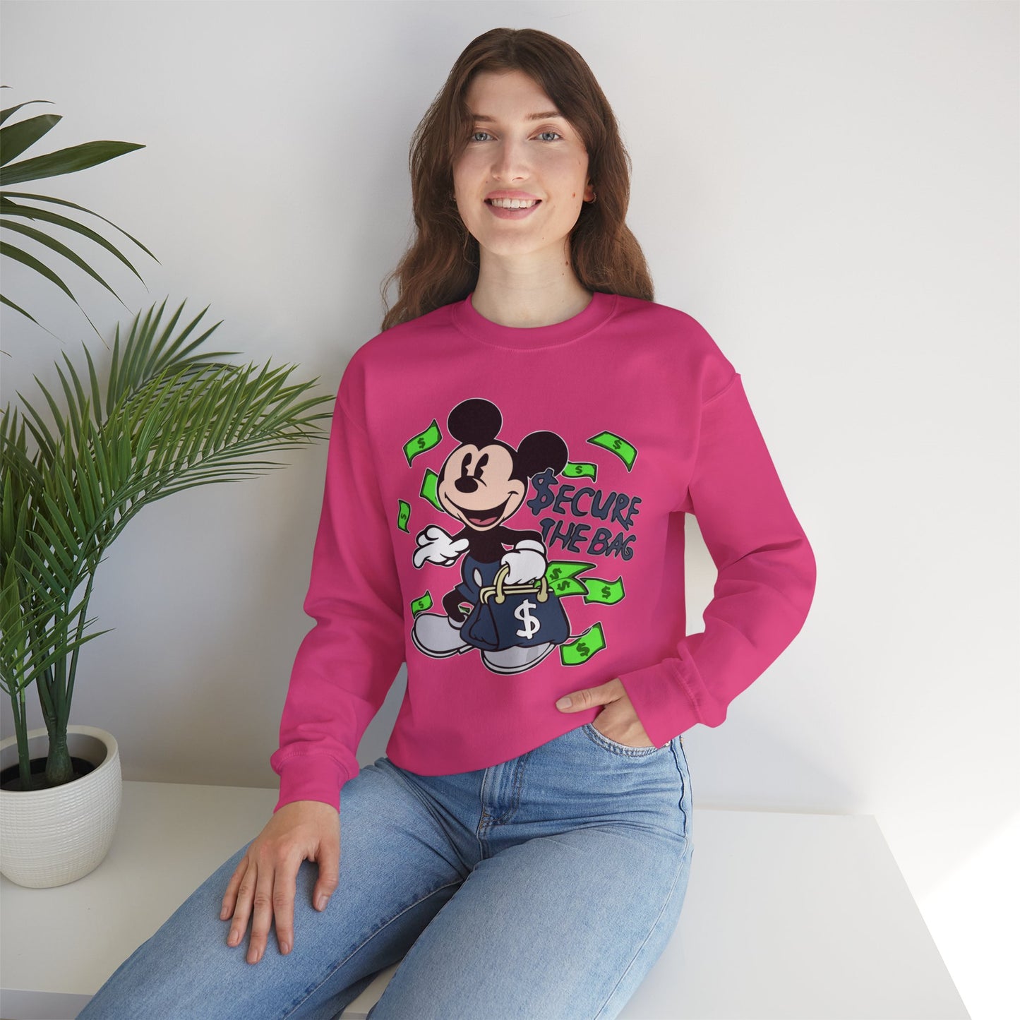 Unisex Sweatshirt - Secure the Bag Mickey Mouse Design