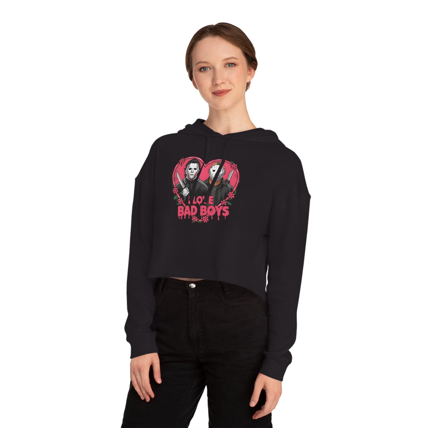 Halloween Cropped Hooded Sweatshirt