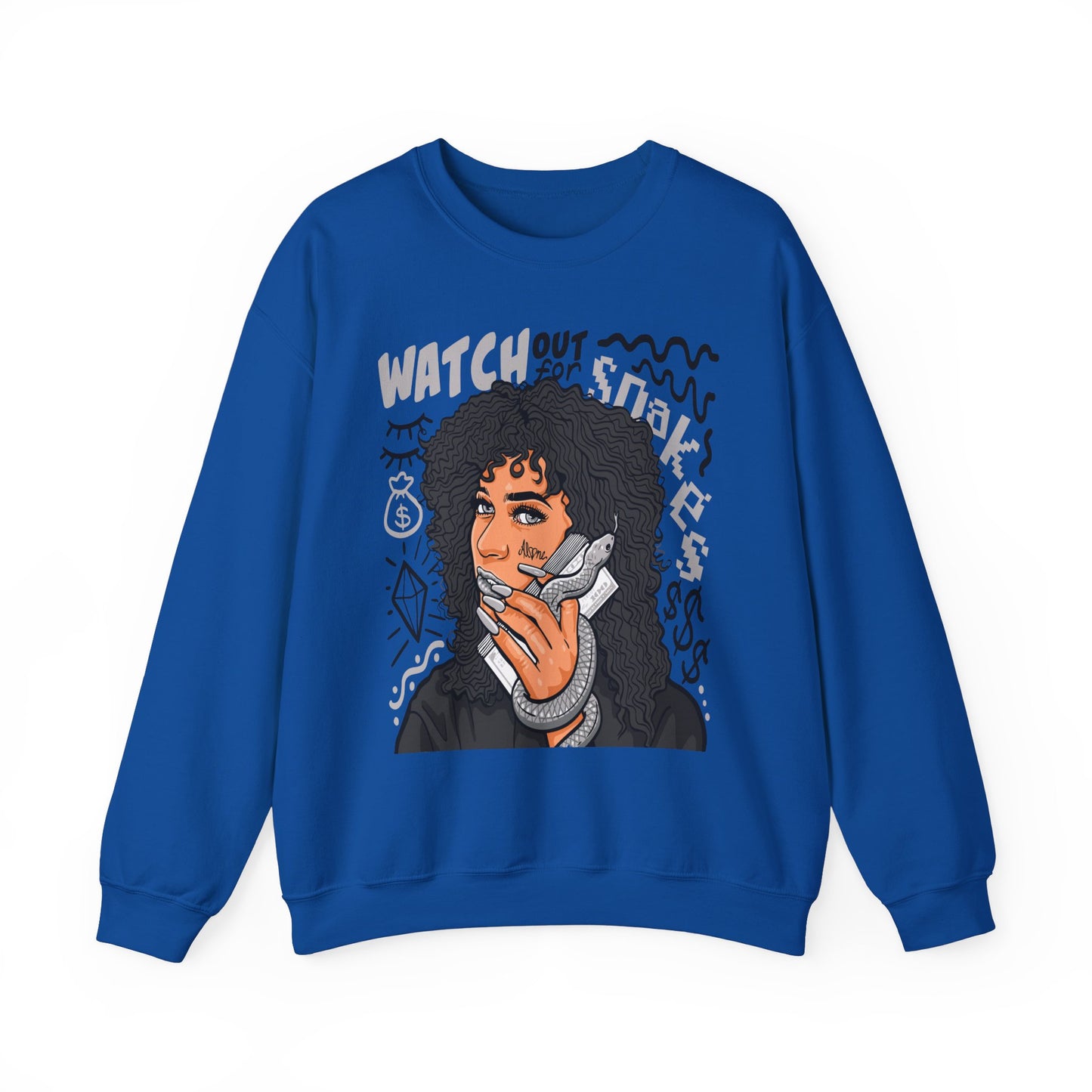 Watch Out for Snakes Crewneck Sweatshirt - Bold Graphic Design