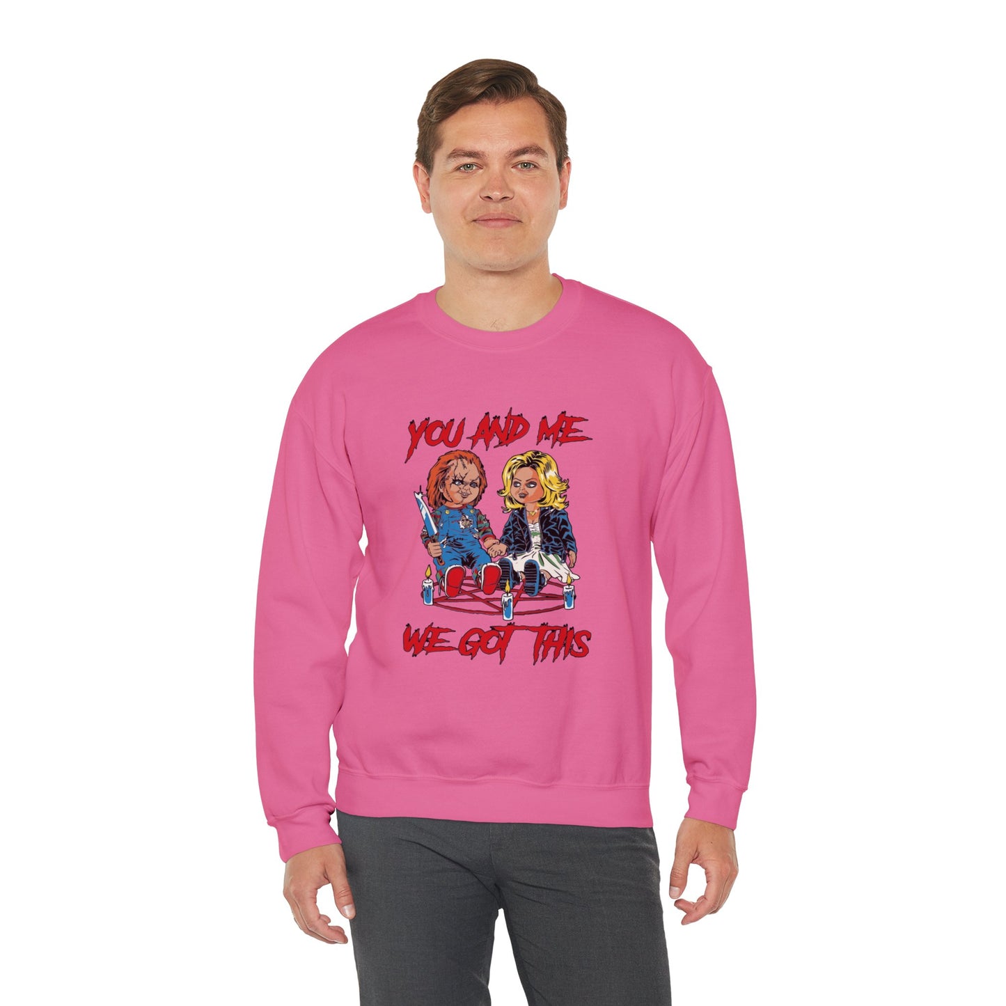 Chucky and bride Halloween Sweatshirt