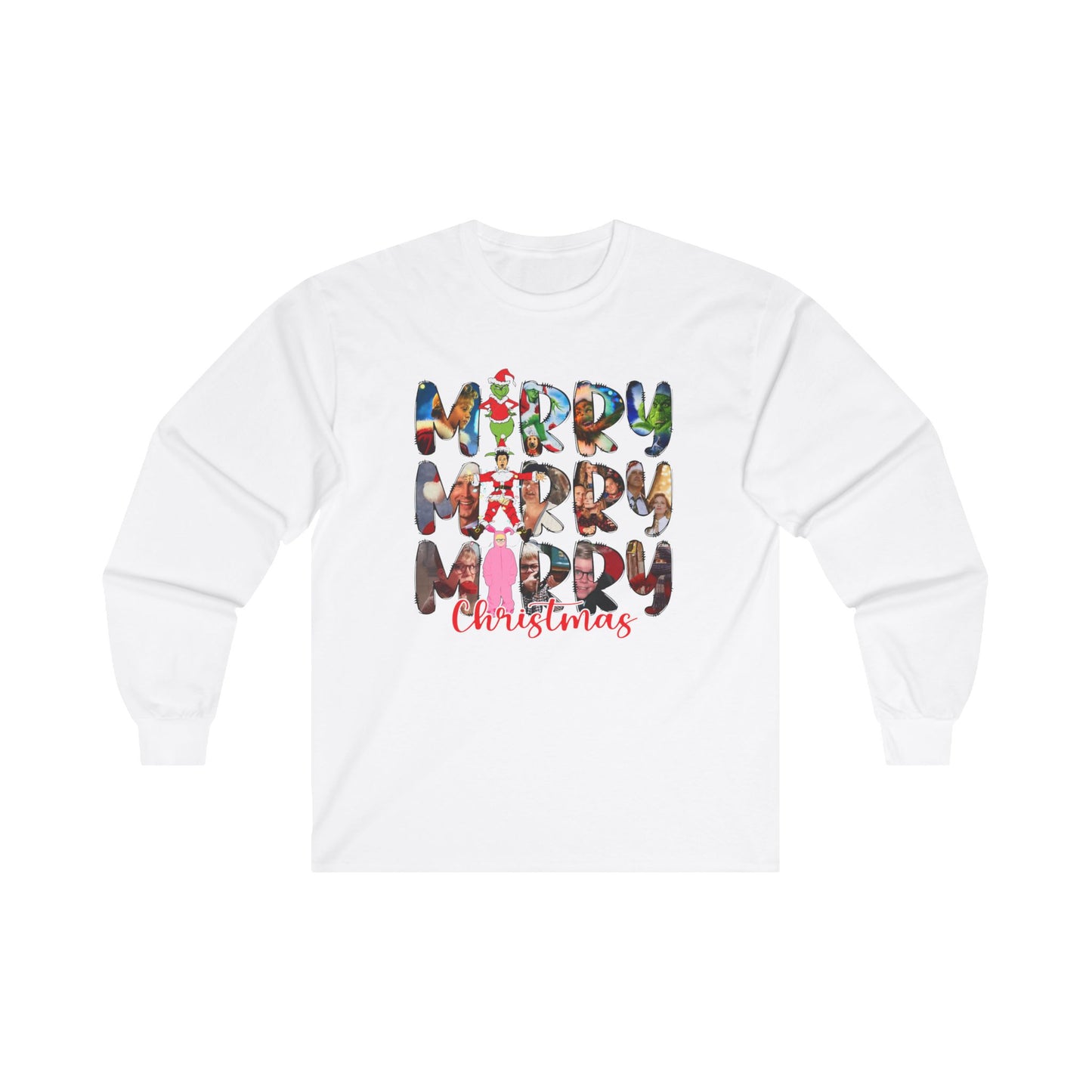 Merry Christmas Unisex Long Sleeve Tee - Festive Cotton Shirt