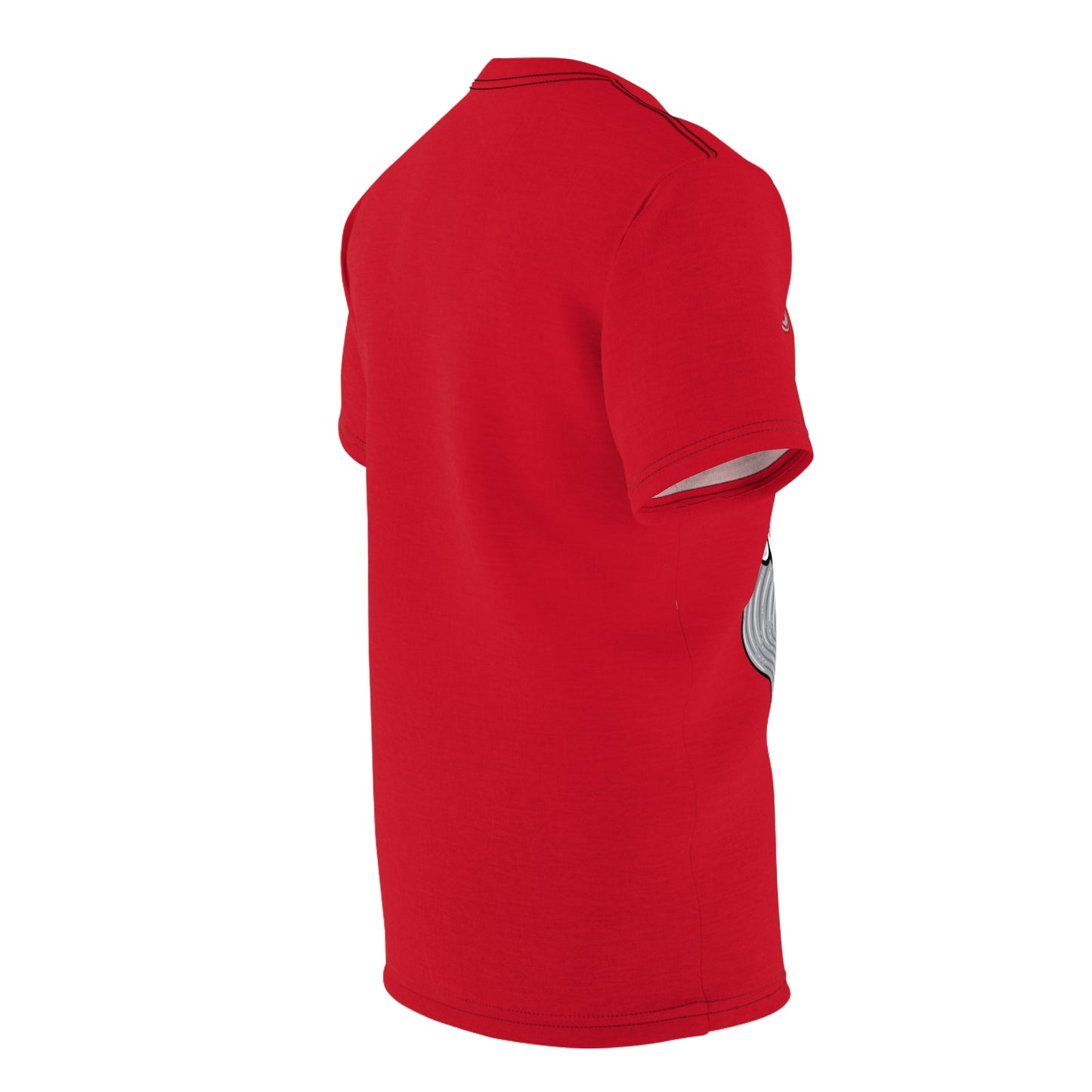 Unisex Graphic Tee - "Put on a Happy Face" Red Shirt for Bold Expressions