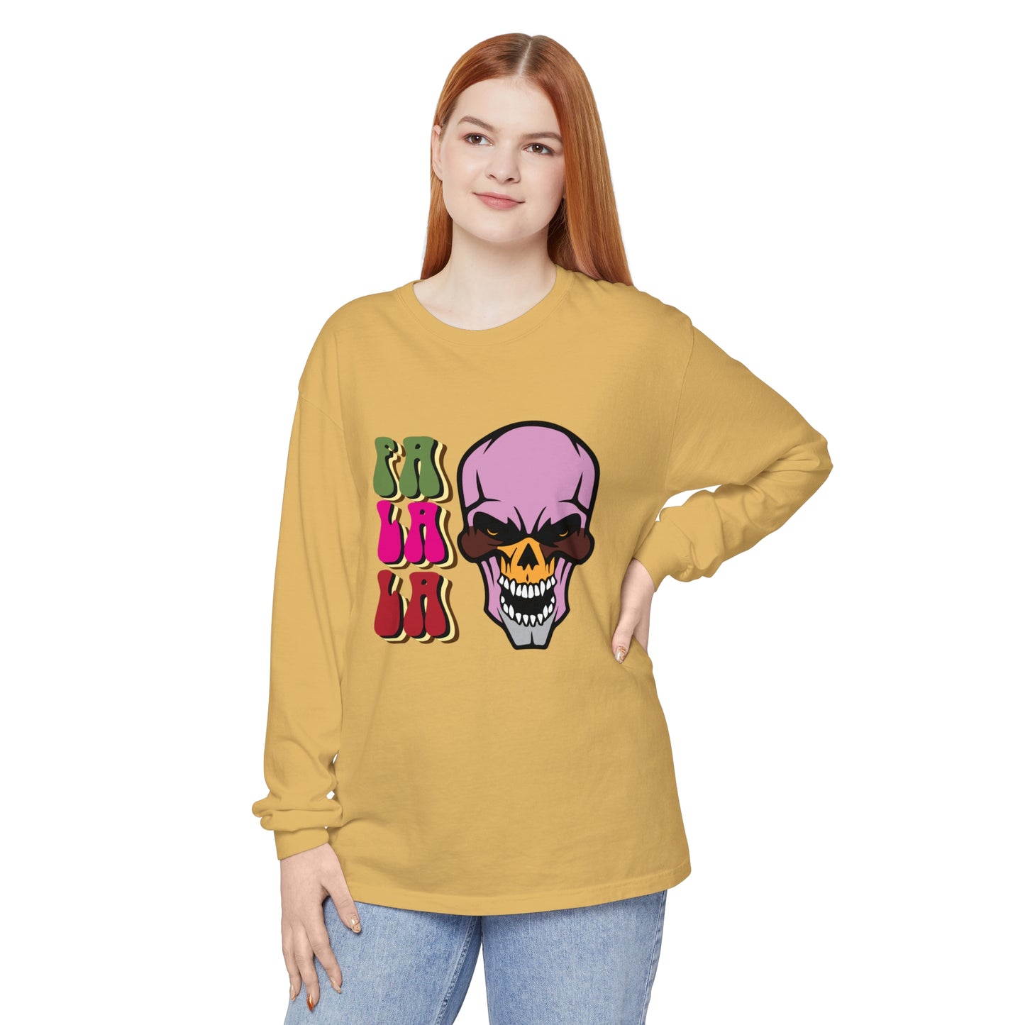 Skull Graphic Long Sleeve T-Shirt for Christmas
