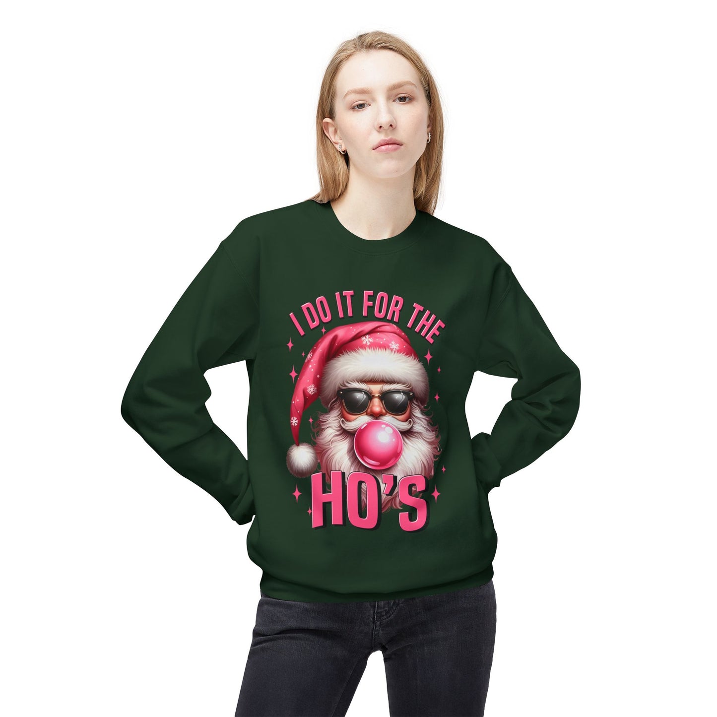 Santa Midweight Softstyle Fleece Crewneck Sweatshirt