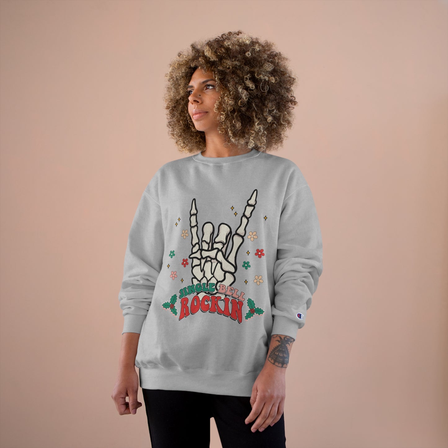 Rockin' Holiday Champion Sweatshirt - 'Jingle Bell Rockin' Design
