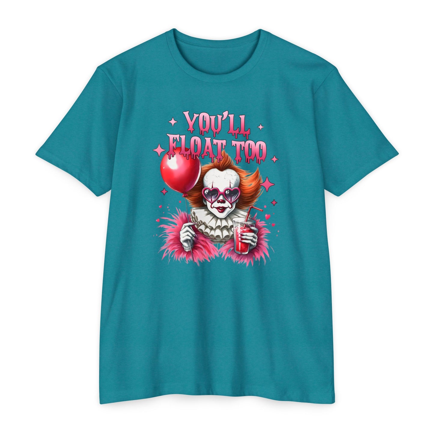 Spooky CVC Jersey T-Shirt - "You'll Float Too" Horror Tee