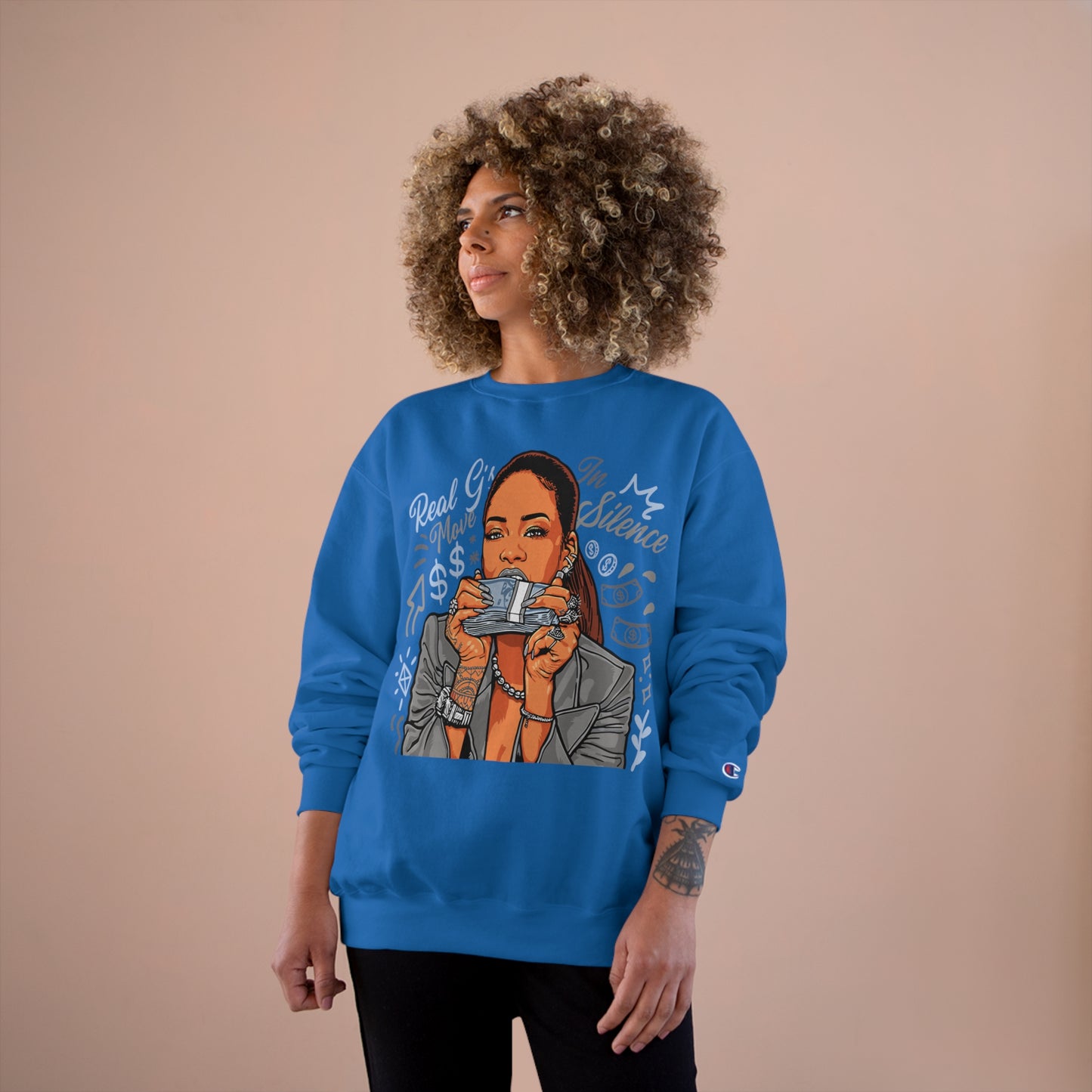 Real G's Move In Silence Champion Sweatshirt
