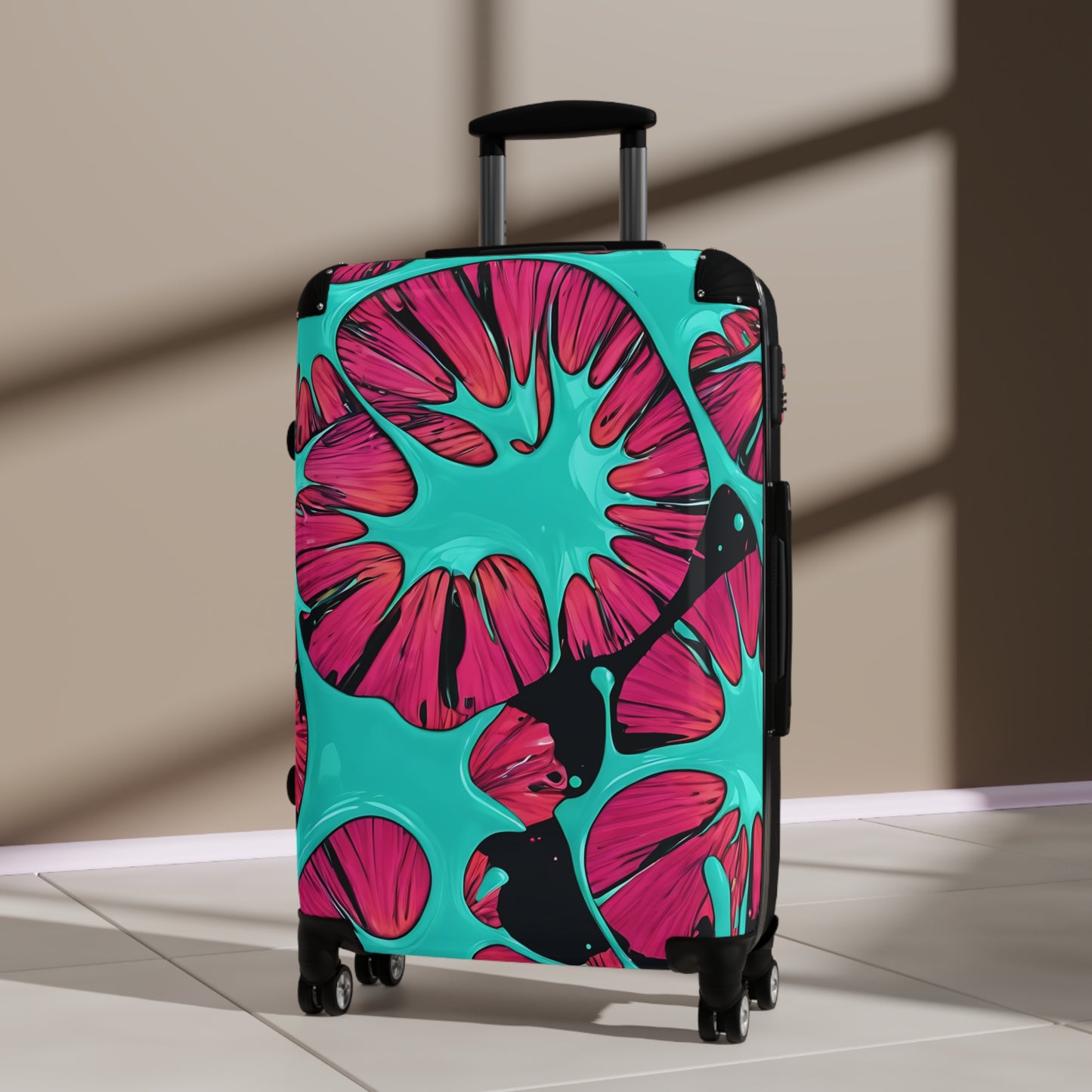 Vibrant Floral Suitcase for Travel Enthusiasts