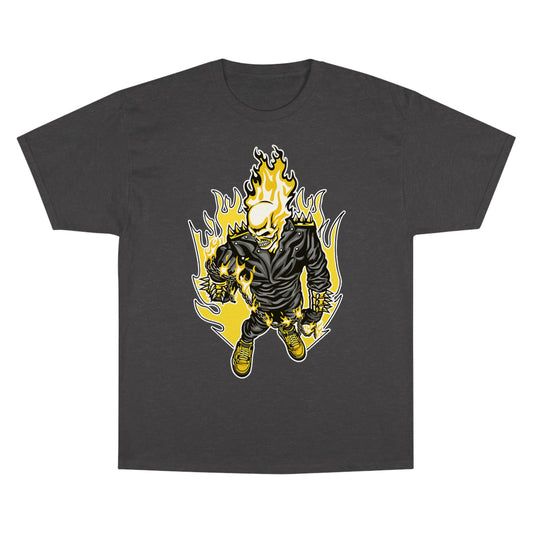 Flaming Skull Champion T-Shirt