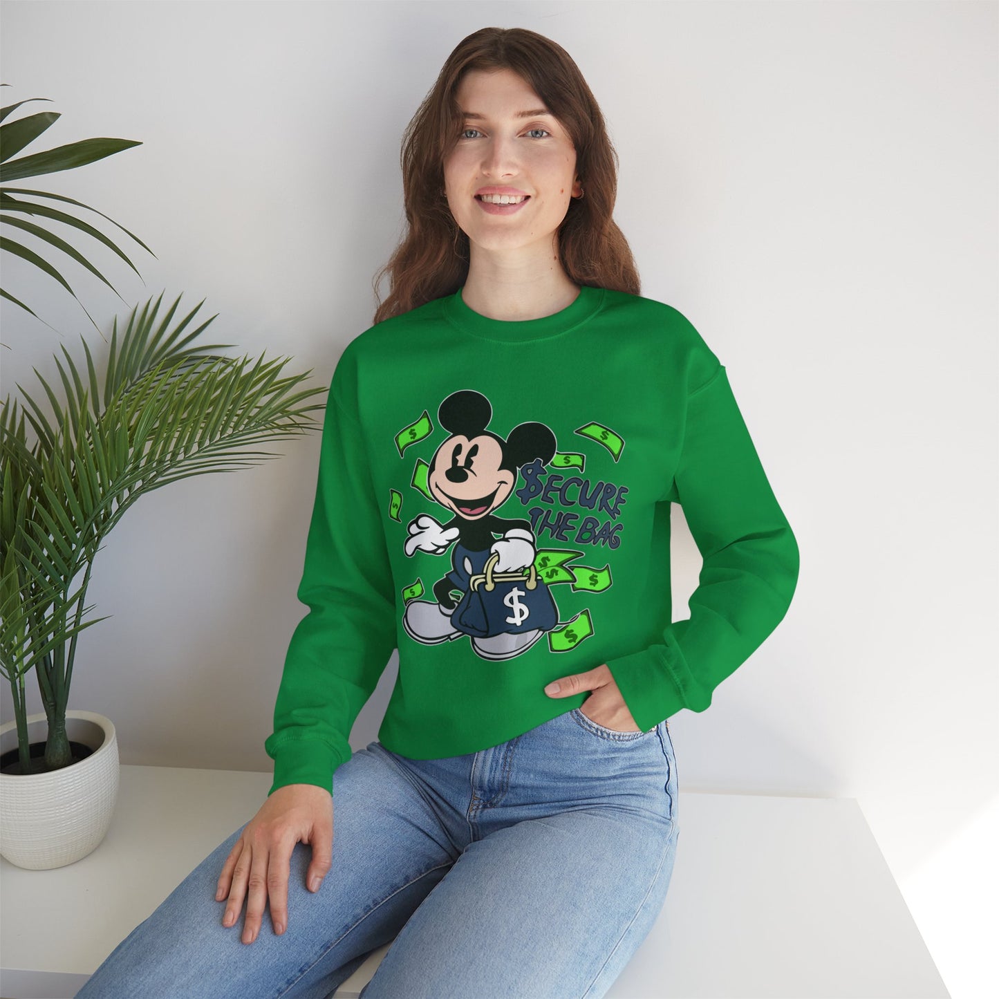Unisex Sweatshirt - Secure the Bag Mickey Mouse Design
