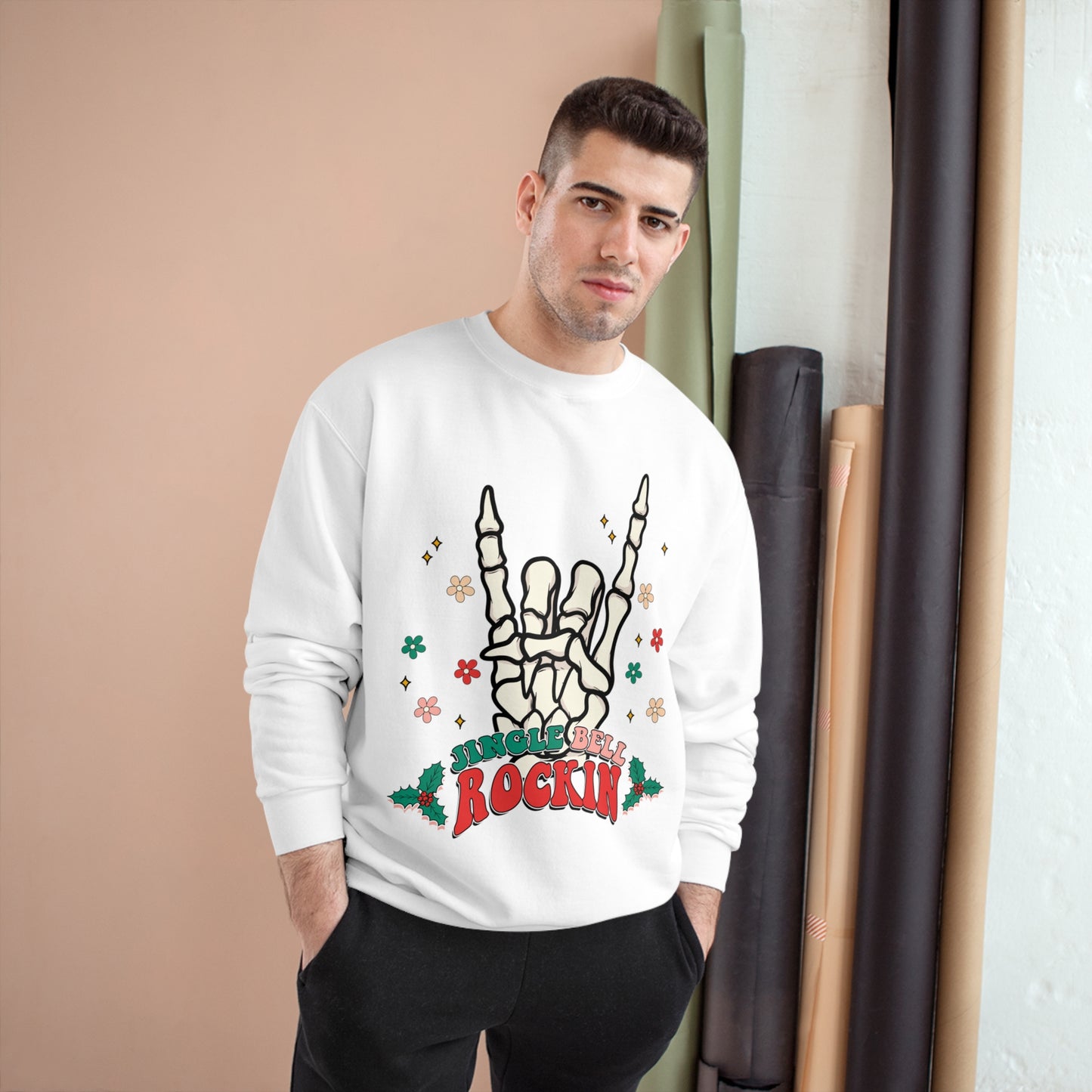 Rockin' Holiday Champion Sweatshirt - 'Jingle Bell Rockin' Design