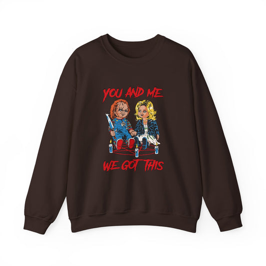 Chucky and bride Halloween Sweatshirt