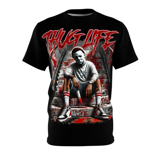 Thug Life Unisex Cut & Sew Tee - Streetwear Graphic Tee for Casual Vibes