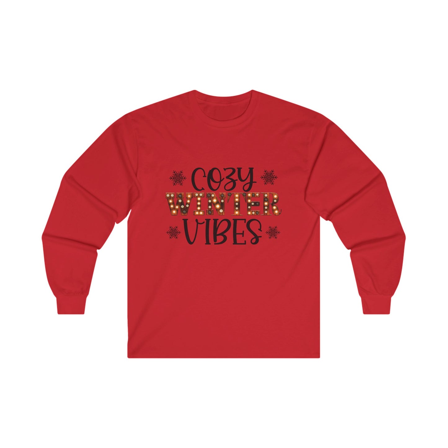 Cozy Winter Vibes Christmas Long Sleeve Tee