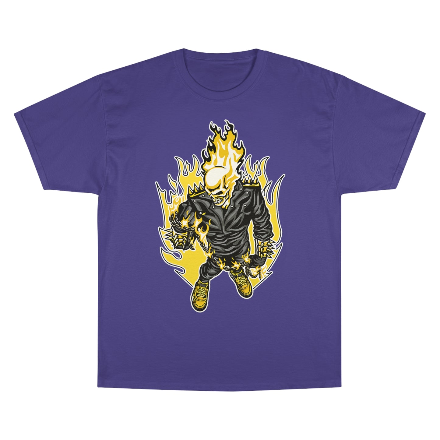 Flaming Skull Champion T-Shirt