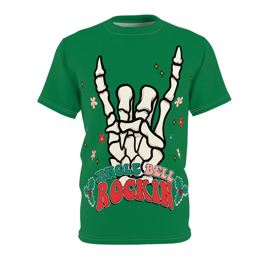 T-Shirt - Jingle Bell Rock Skeleton Hand Design