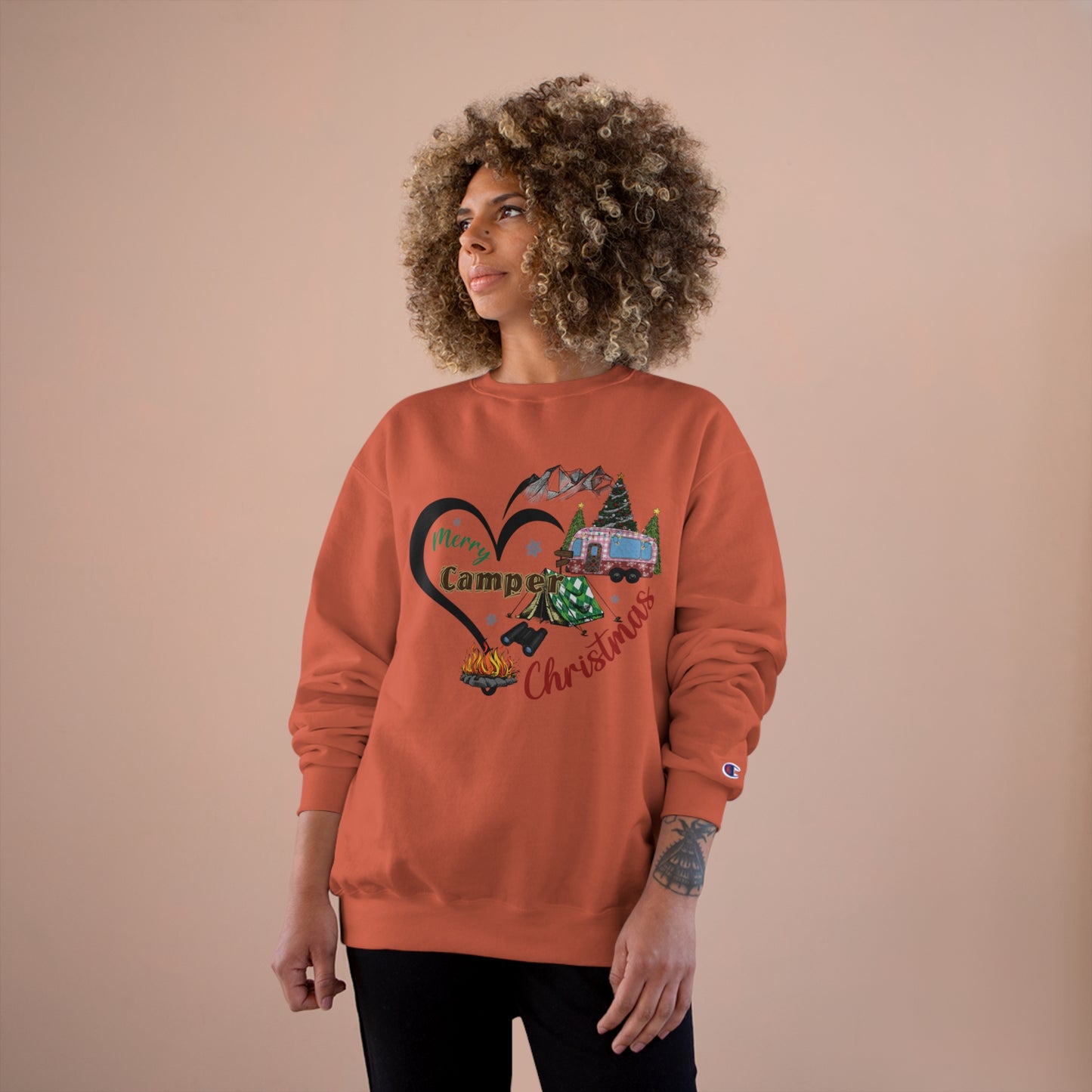Merry Camper Christmas Champion Sweatshirt