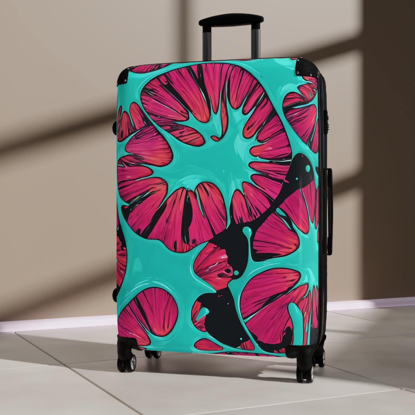 Vibrant Floral Suitcase for Travel Enthusiasts