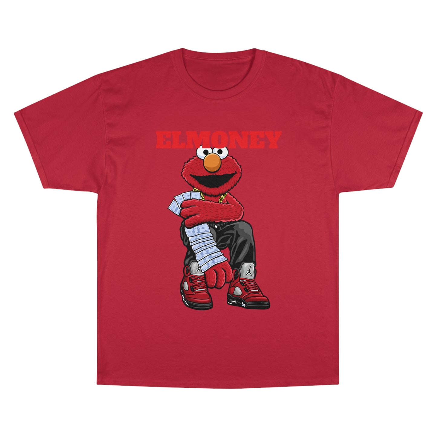 Elmo Champion T-Shirt with Money Design