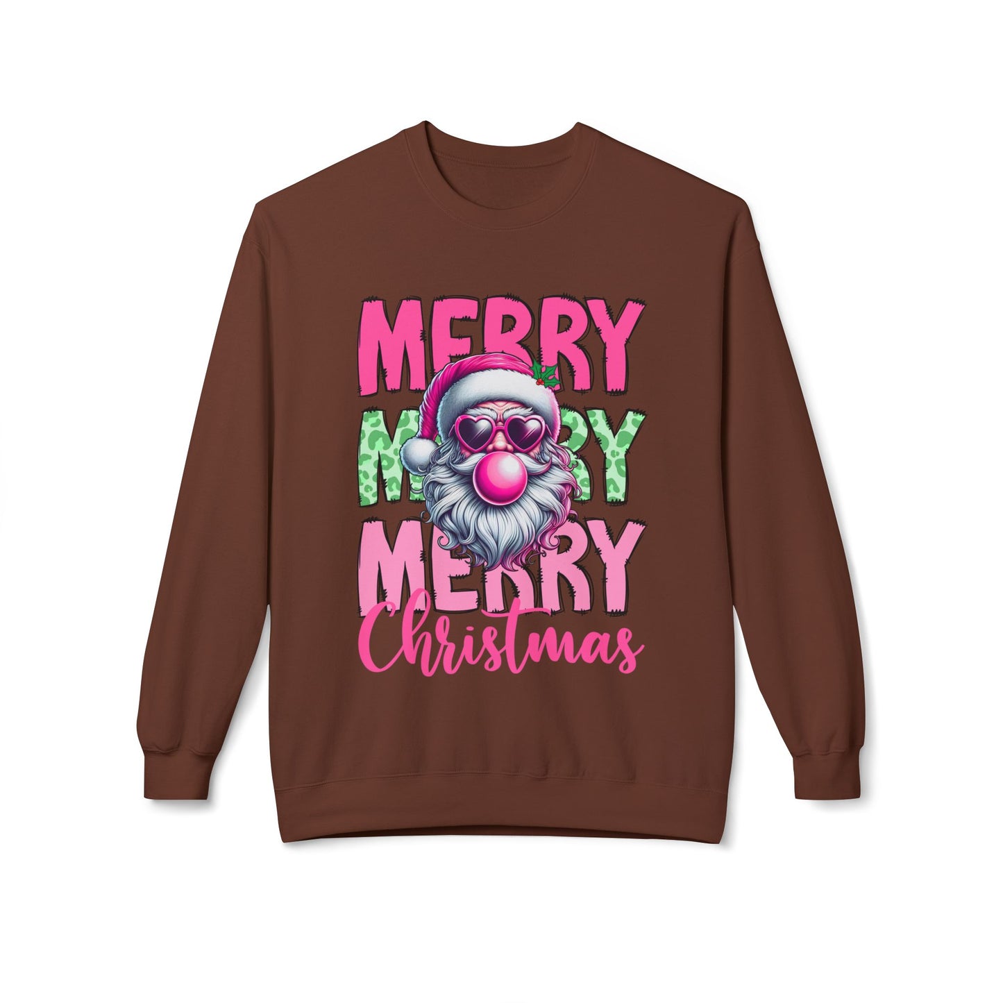 Merry Christmas Fleece Crewneck Sweatshirt