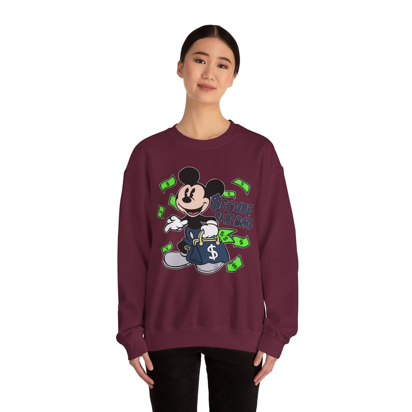 Unisex Sweatshirt - Secure the Bag Mickey Mouse Design