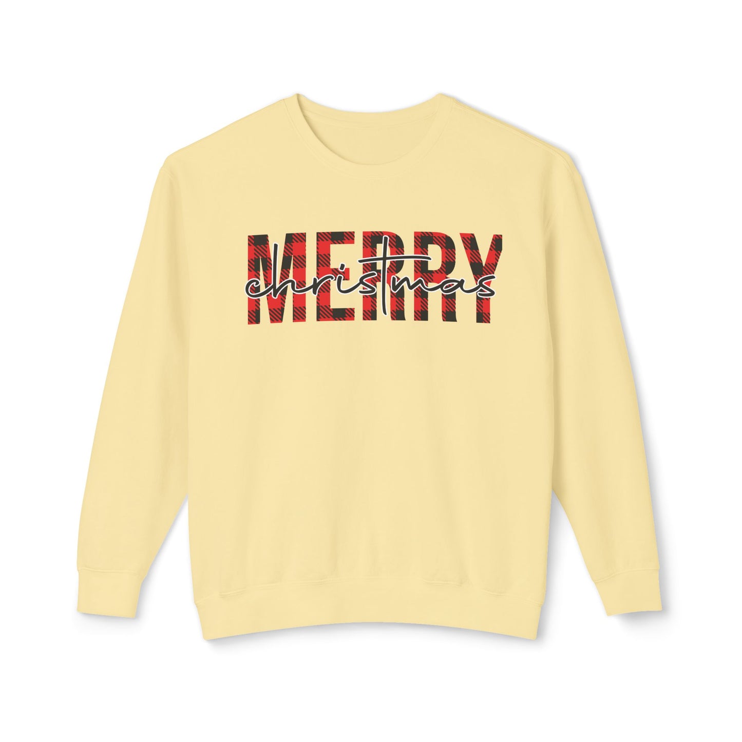 Merry Christmas Unisex Lightweight Crewneck Sweatshirt