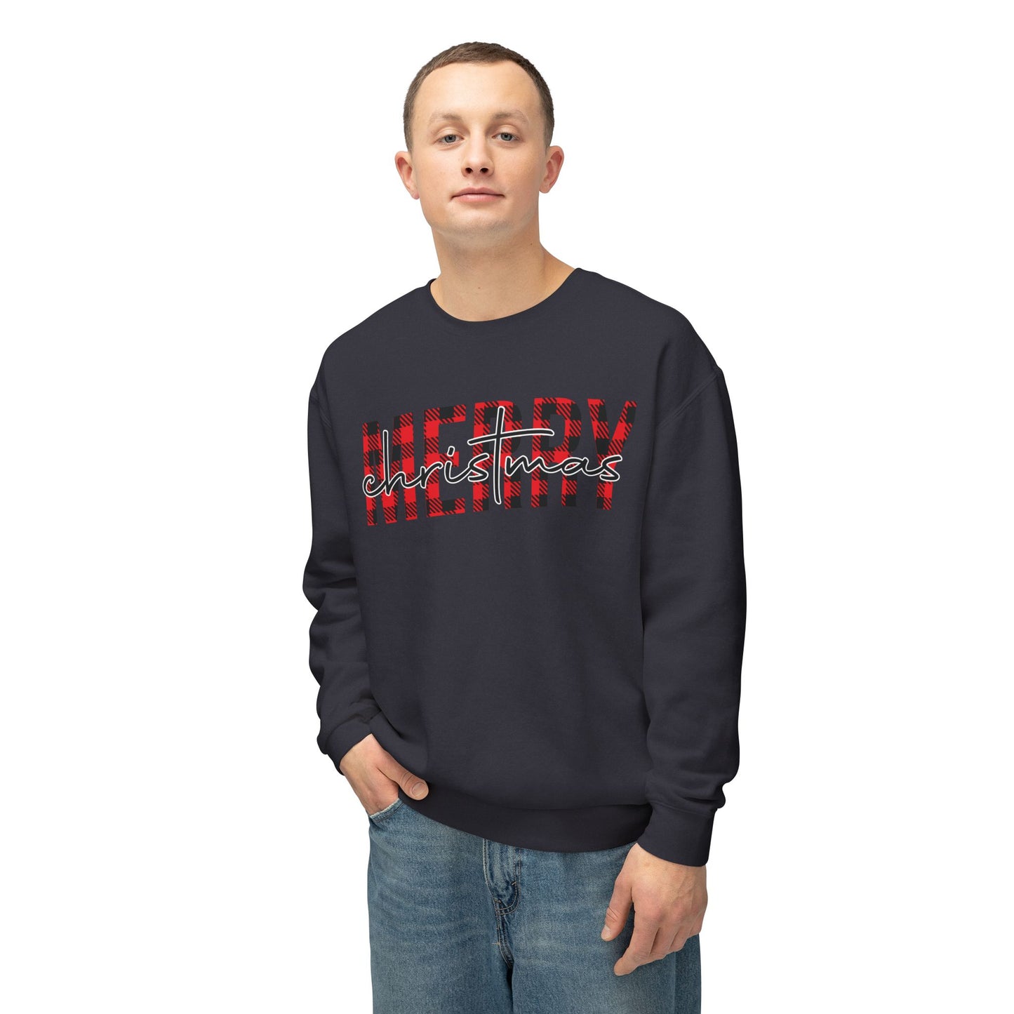Merry Christmas Unisex Lightweight Crewneck Sweatshirt