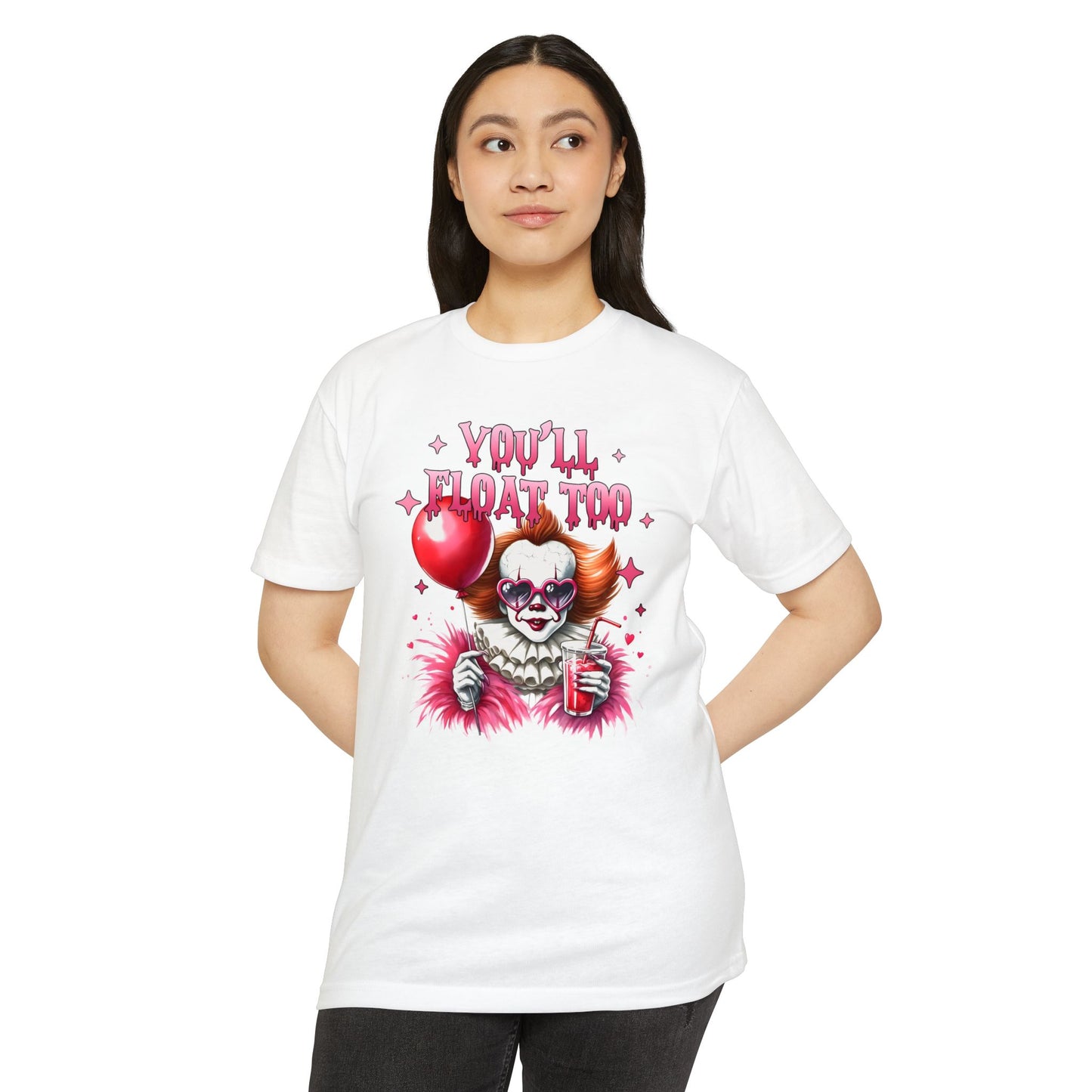 Spooky CVC Jersey T-Shirt - "You'll Float Too" Horror Tee