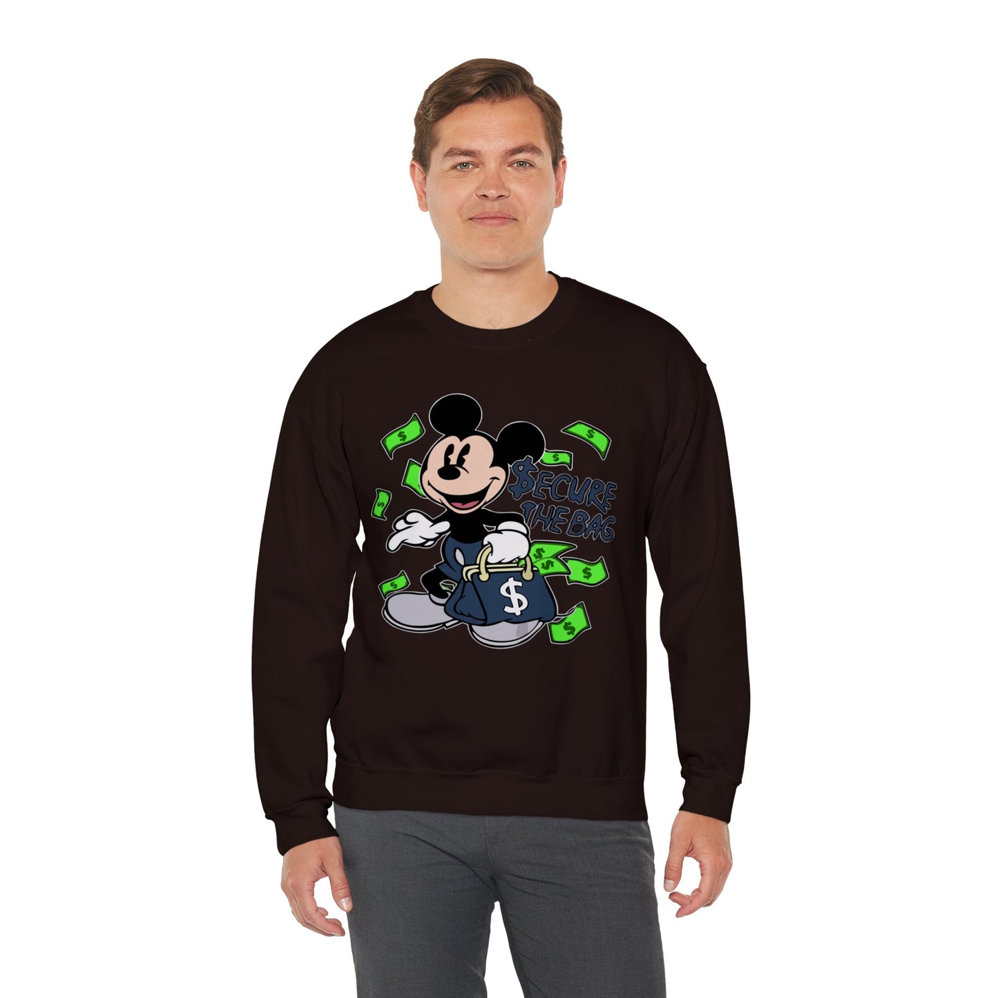 Unisex Sweatshirt - Secure the Bag Mickey Mouse Design