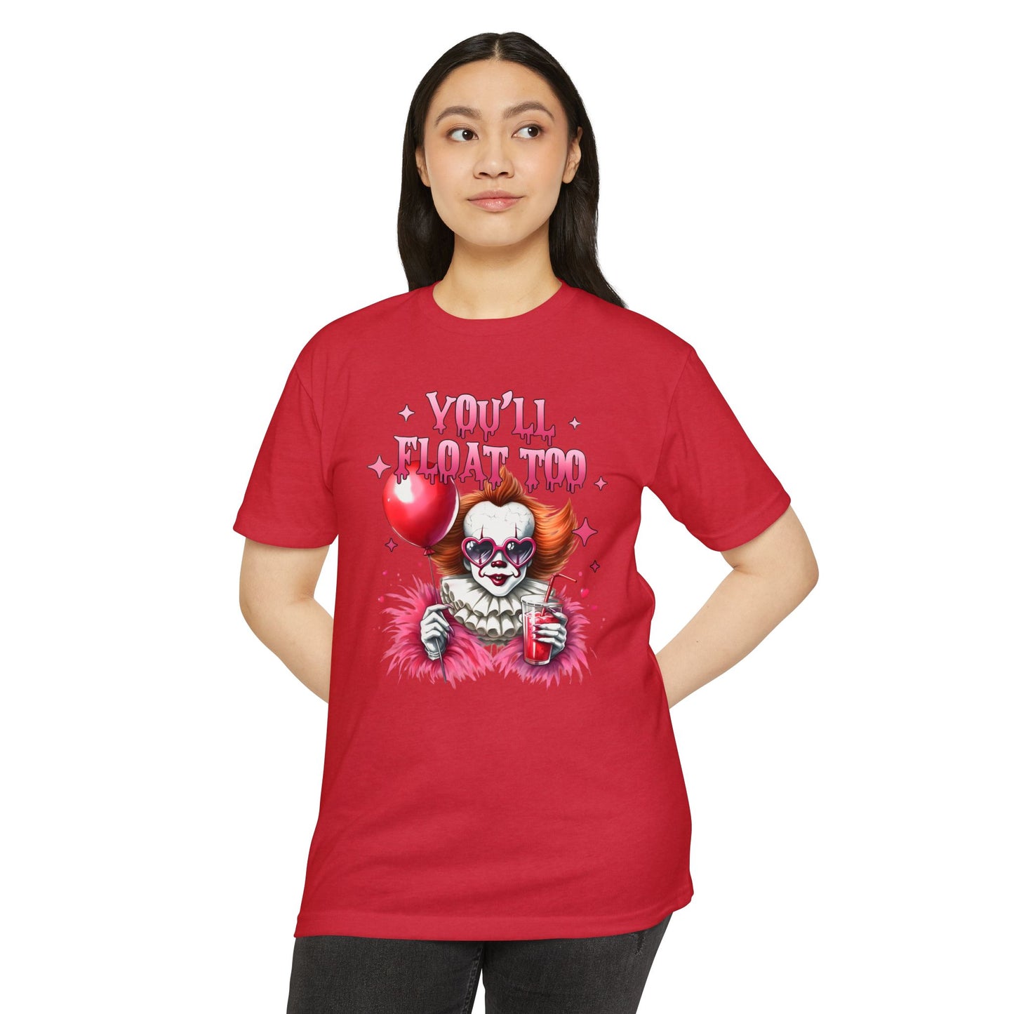 Spooky CVC Jersey T-Shirt - "You'll Float Too" Horror Tee