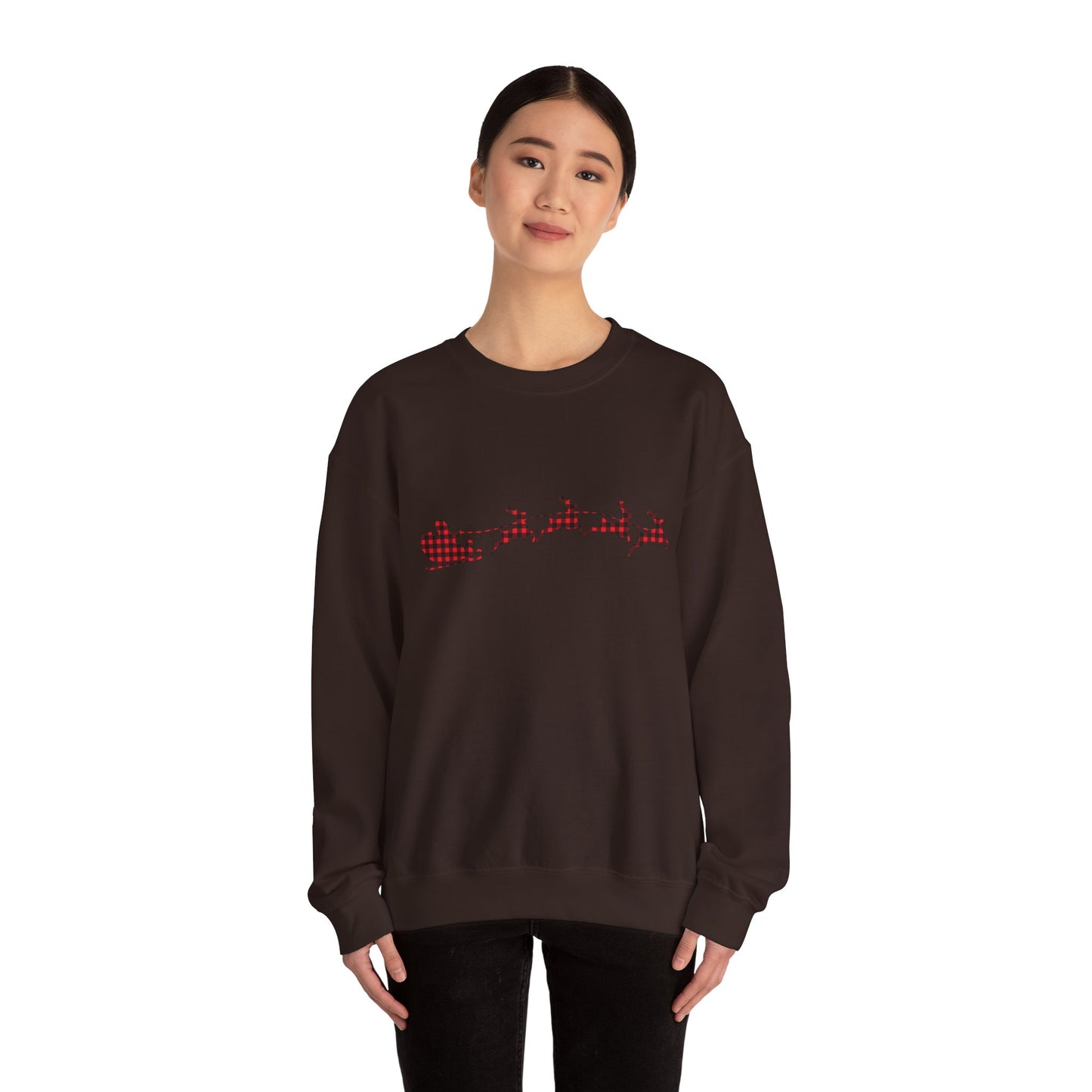 Unisex Christmas Crewneck Sweatshirt - Rudolph & Santa's Reindeer Treats Design