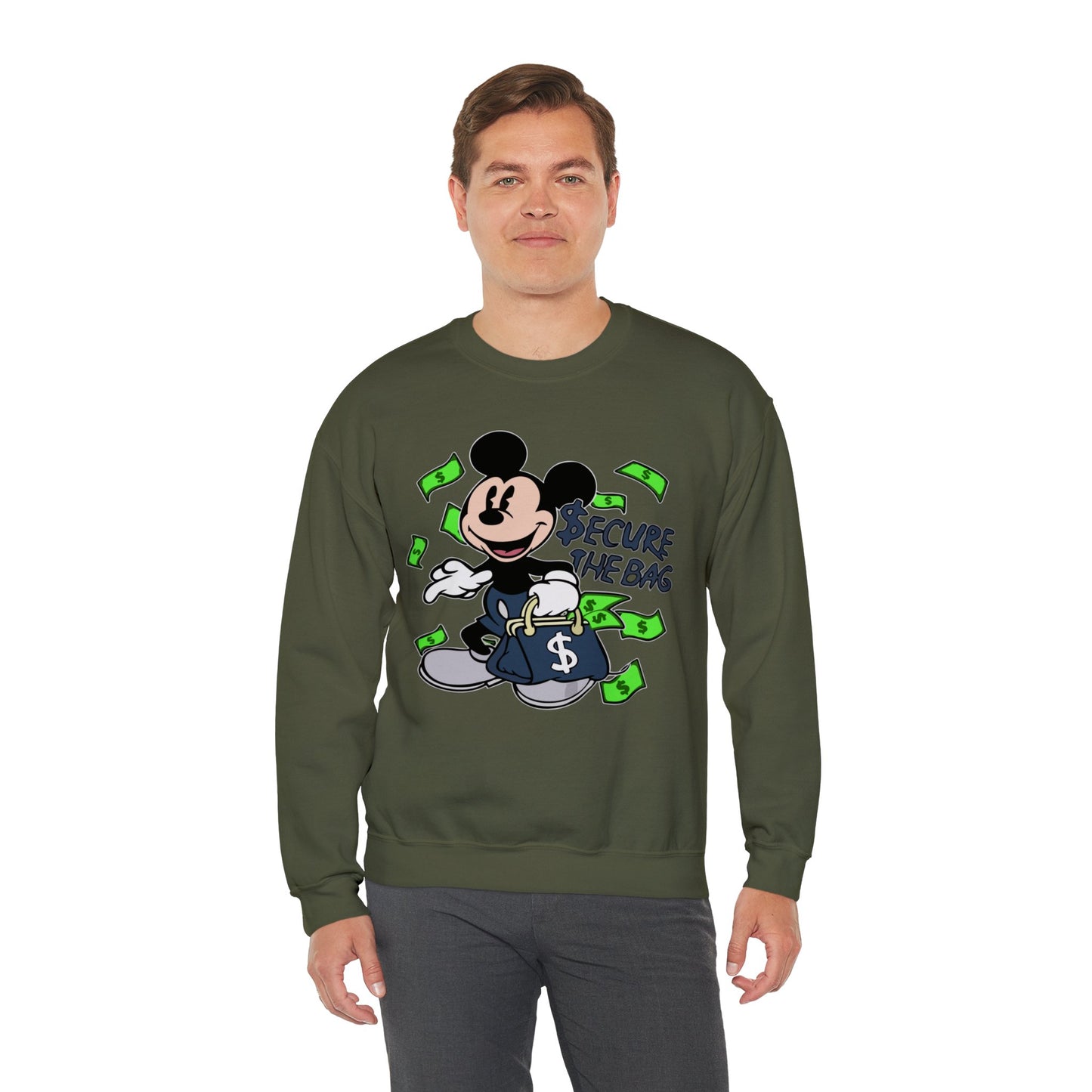 Unisex Sweatshirt - Secure the Bag Mickey Mouse Design