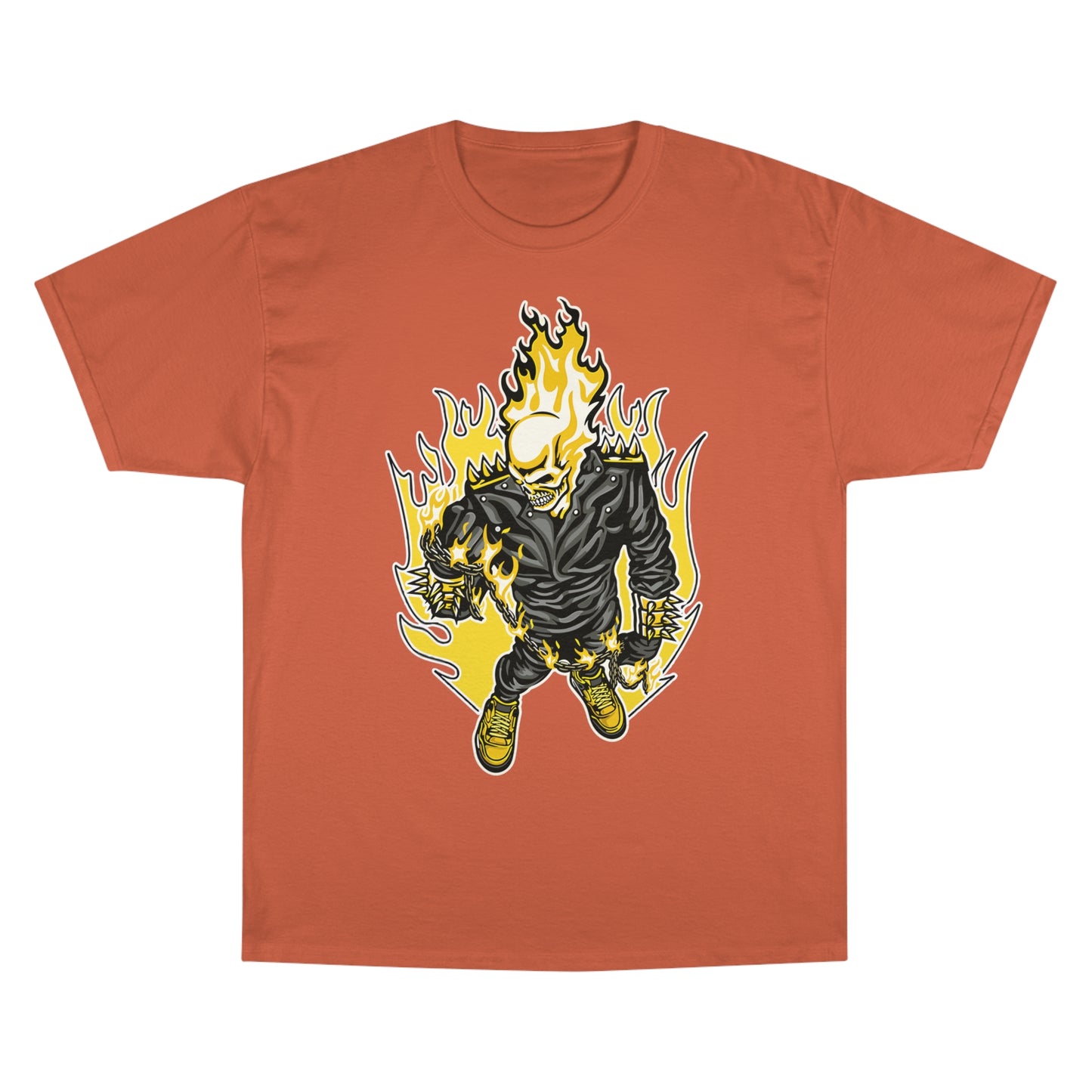 Flaming Skull Champion T-Shirt