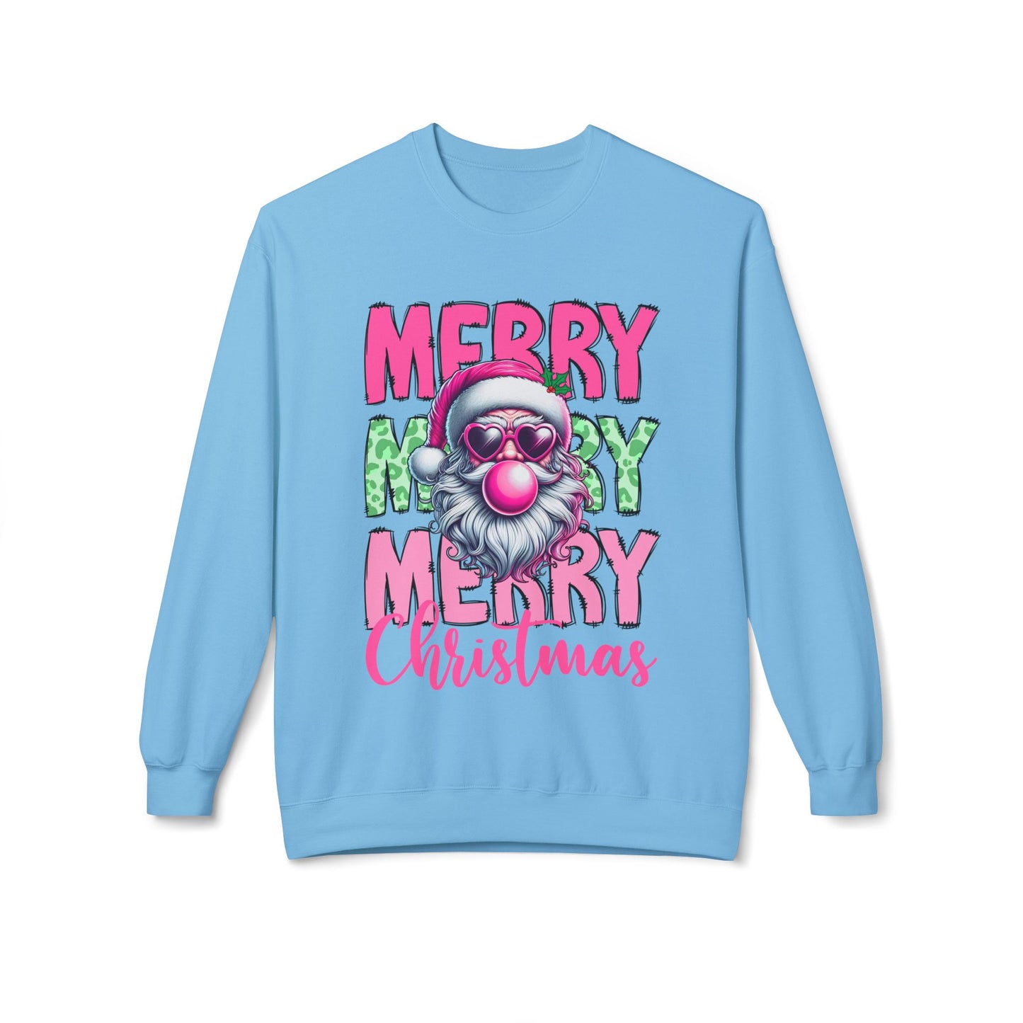 Merry Christmas Fleece Crewneck Sweatshirt