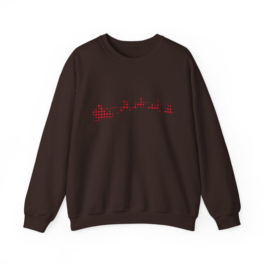 Unisex Christmas Crewneck Sweatshirt - Rudolph & Santa's Reindeer Treats Design