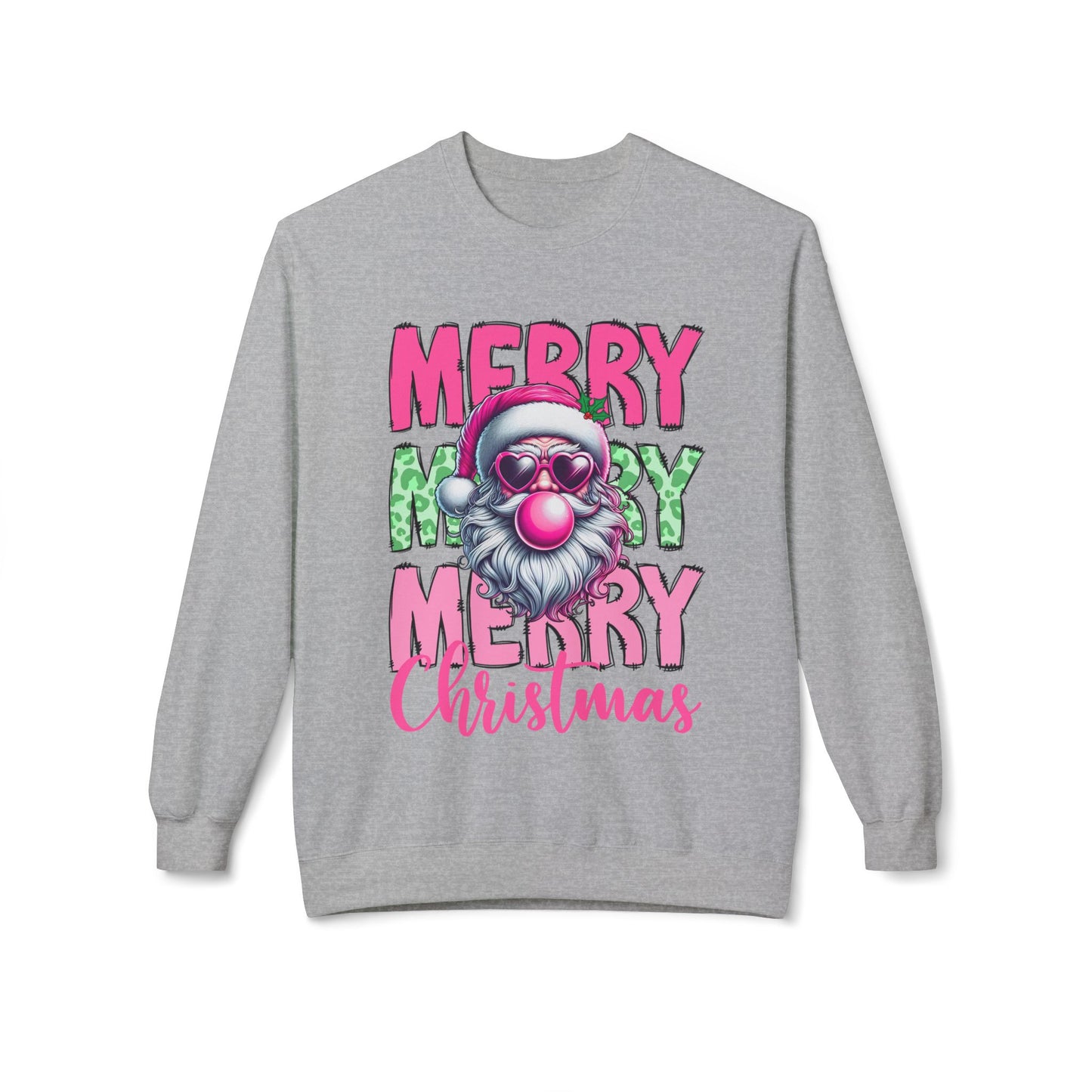 Merry Christmas Fleece Crewneck Sweatshirt