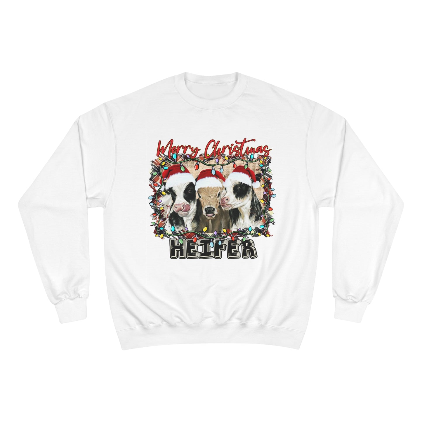 Merry Christmas Heffer Champion Sweatshirt