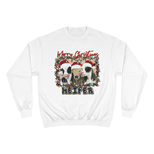 Merry Christmas Heffer Champion Sweatshirt