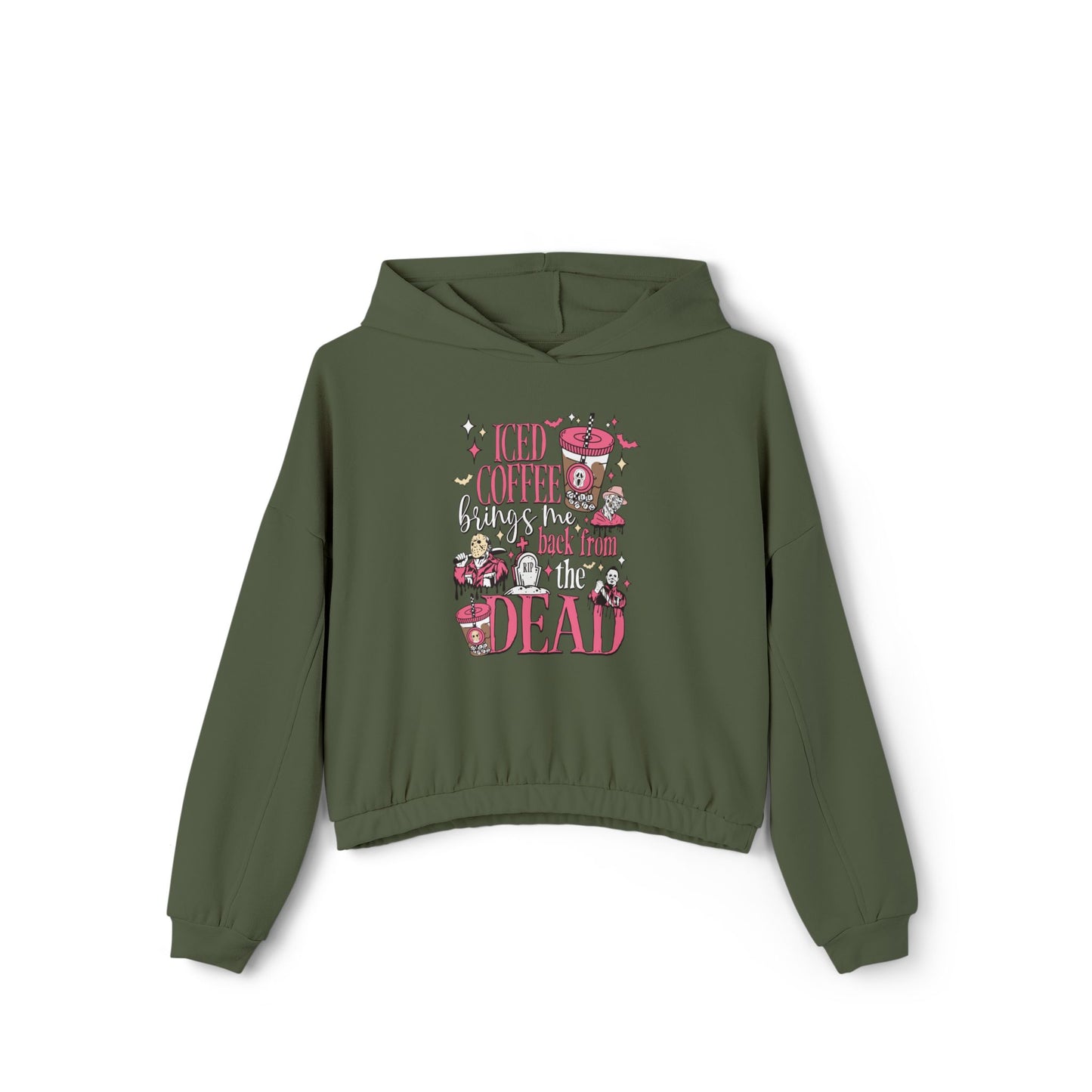 Ice Coffee Cinched Bottom Hoodie