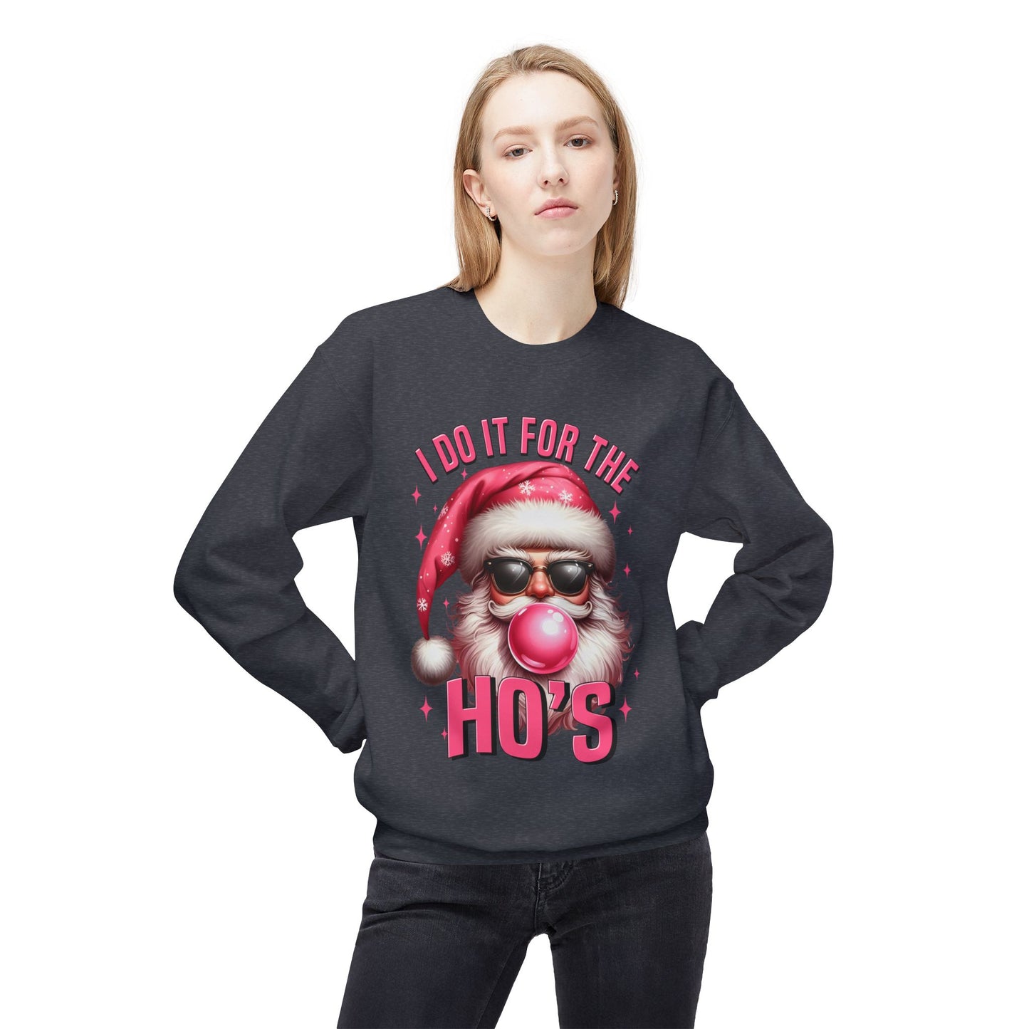 Santa Midweight Softstyle Fleece Crewneck Sweatshirt